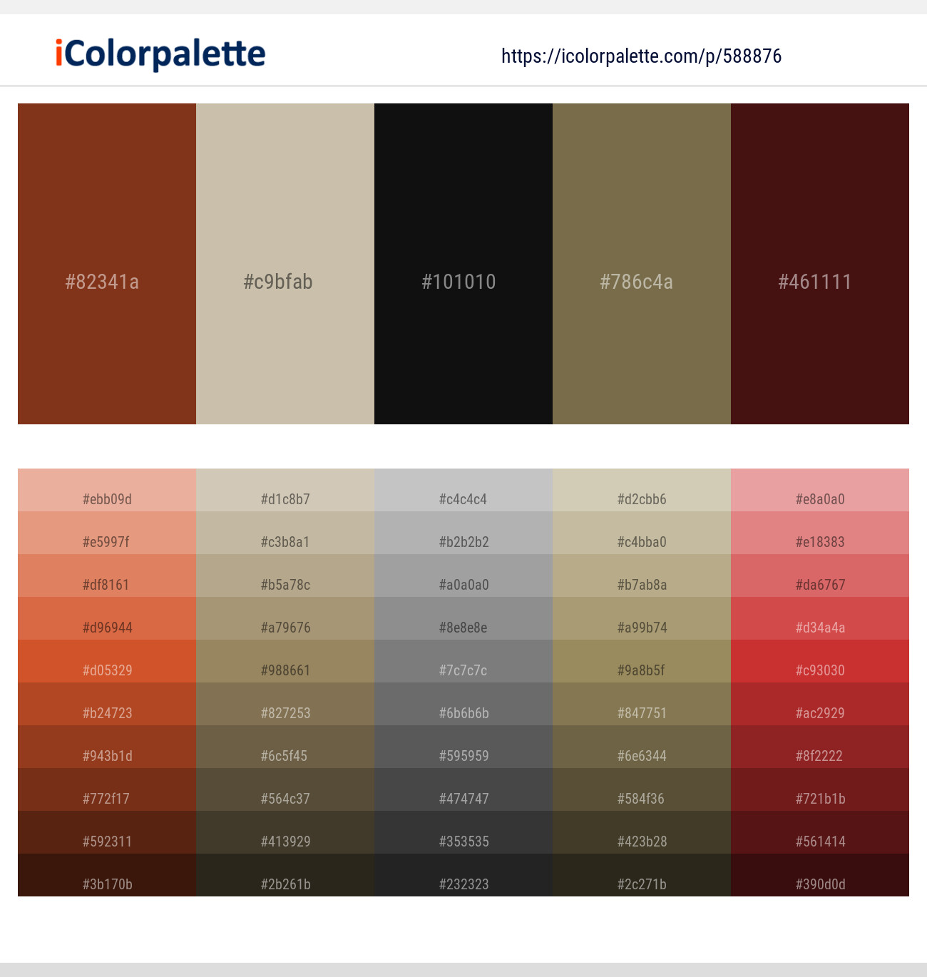 588876Mocha – Coral Reef – Cod Gray – Shadow – Paco Color scheme
