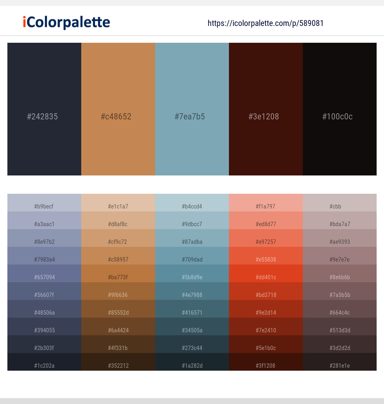 589081Ebony Clay – Tussock – Gulf Stream – Rebel – Cod Gray Color scheme