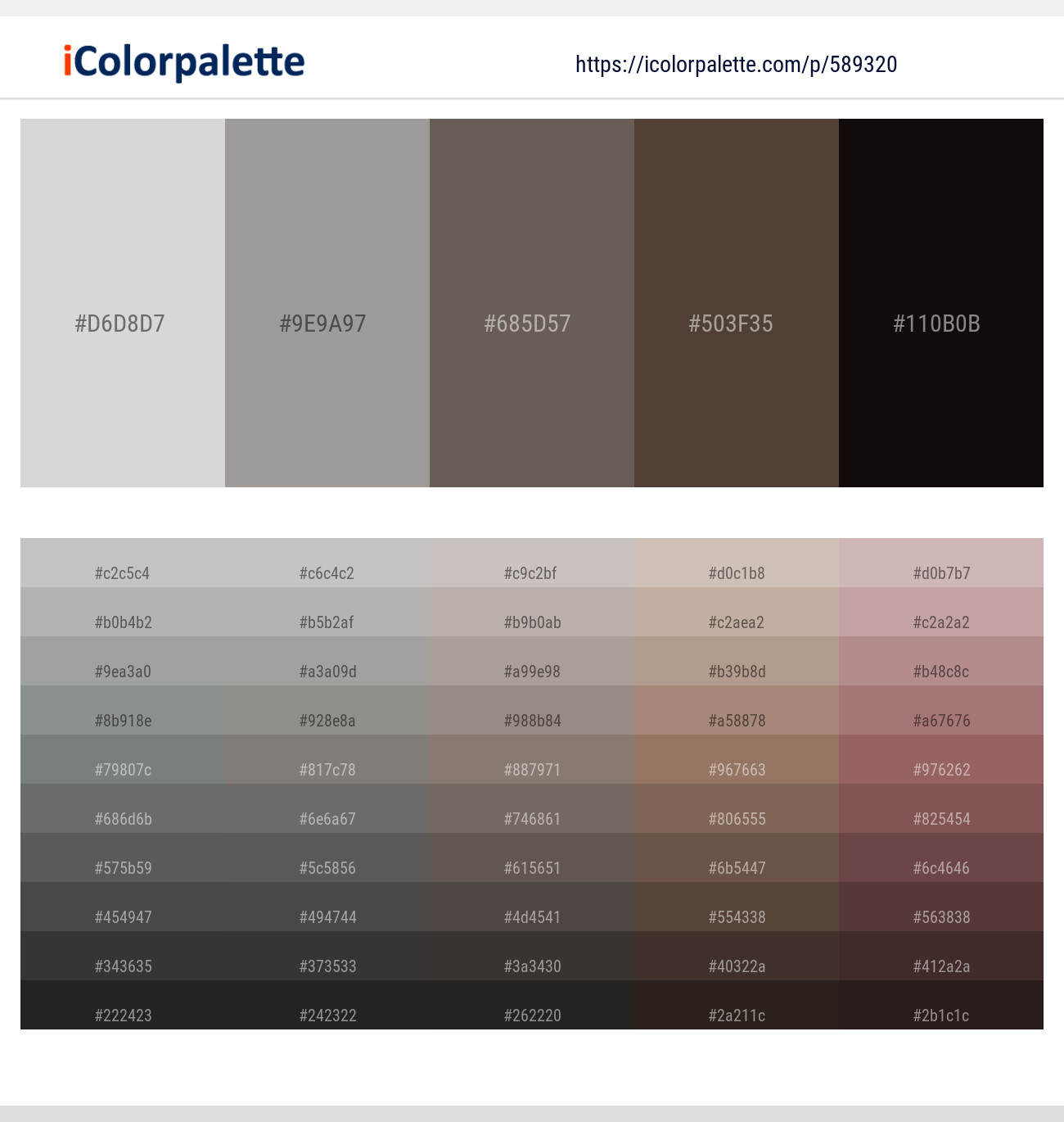 Conch – Zorba – Pine Cone – Taupe – Gondola Color scheme