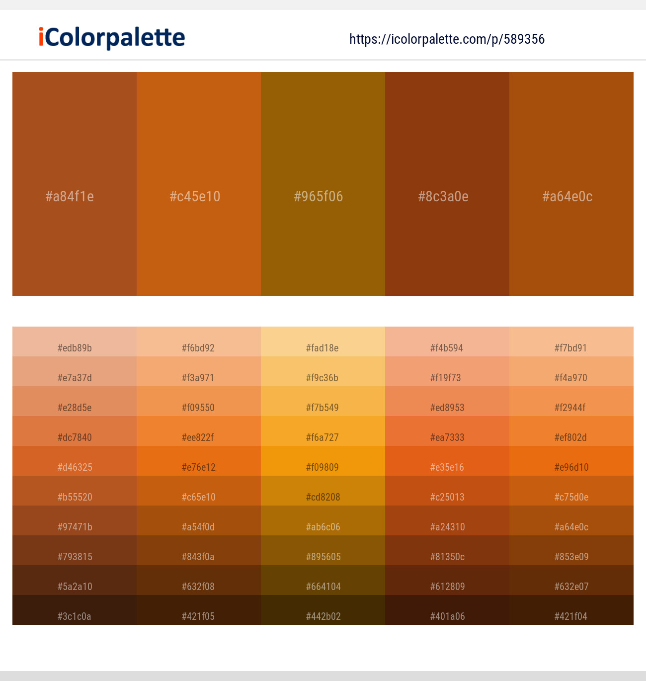 Paarl – Orange Roughy – Chelsea Gem – Korma – Rich Gold Color scheme
