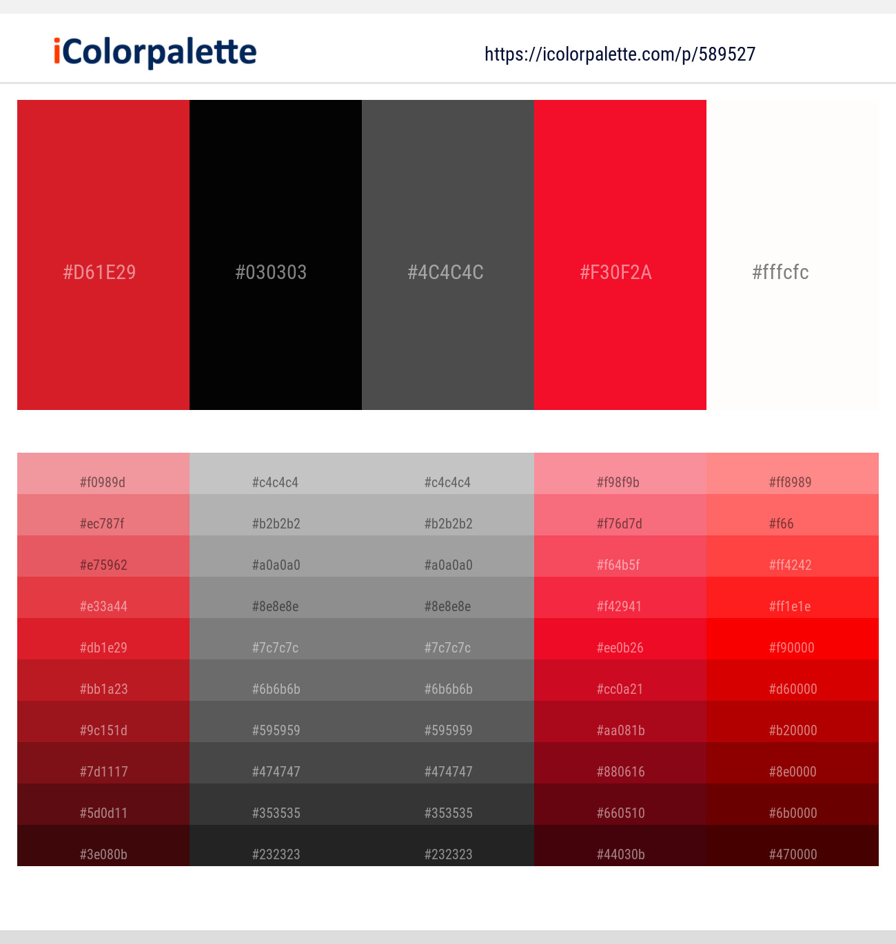 Alizarin Crimson – Black – Dorado – Torch Red – Rose White Color scheme