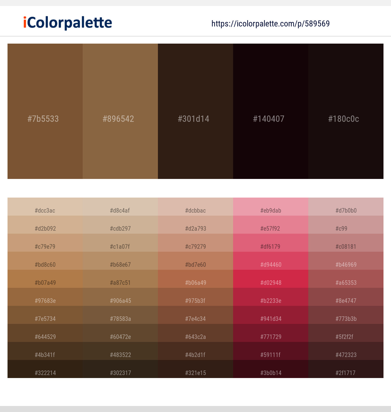 589569Old Copper – Spicy Mix – Eclipse – Graphite – Night Rider Color scheme
