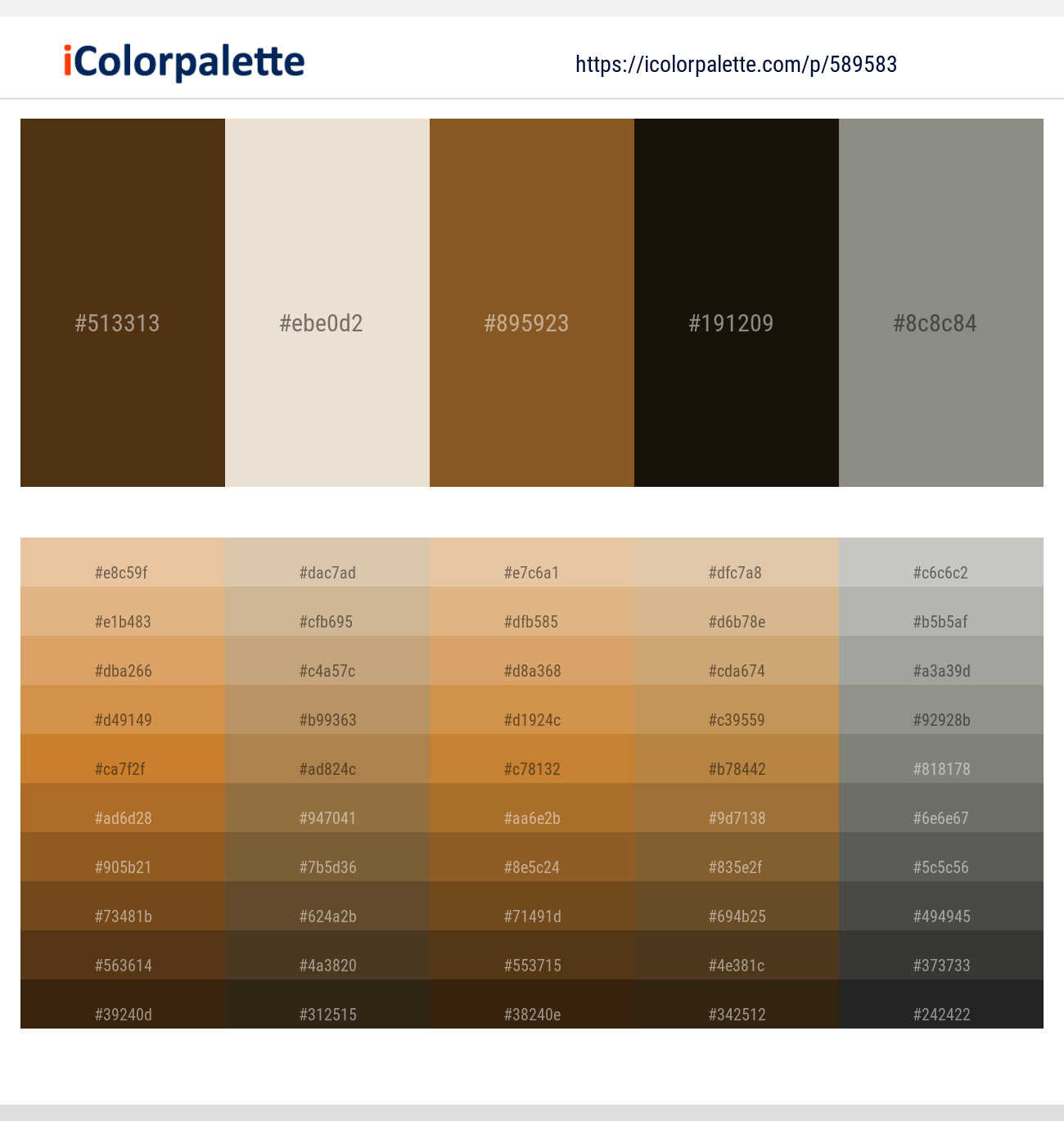Jambalaya – Bizarre – Kumera – Karaka – Natural Gray Color scheme