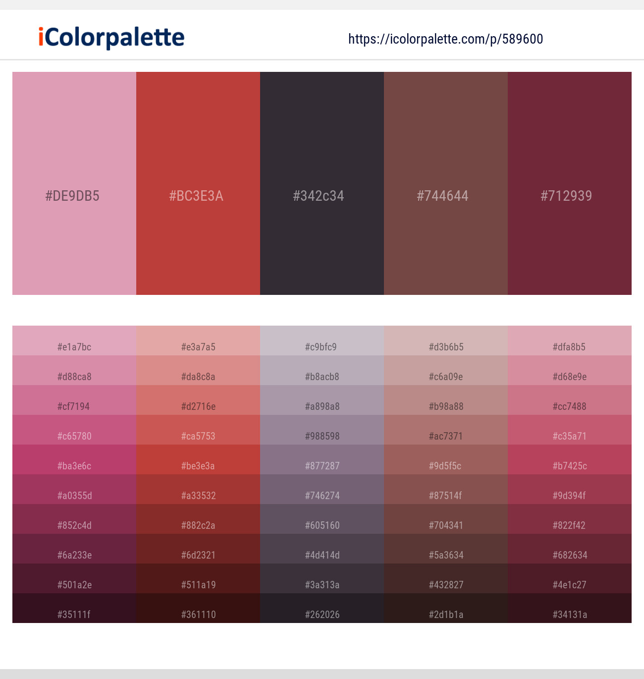 Can Can – Mojo – Thunder – Roman Coffee – Tawny Port Color scheme