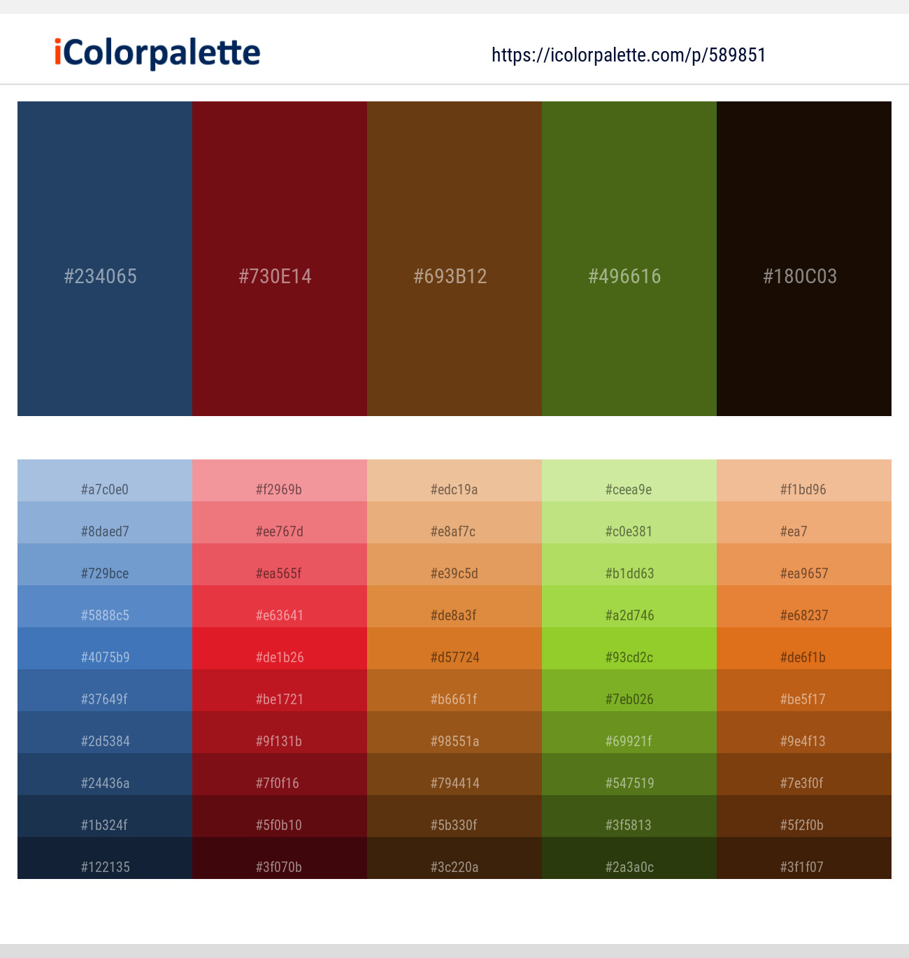 Cello – Merlot – Sepia – Dell – Creole Color scheme