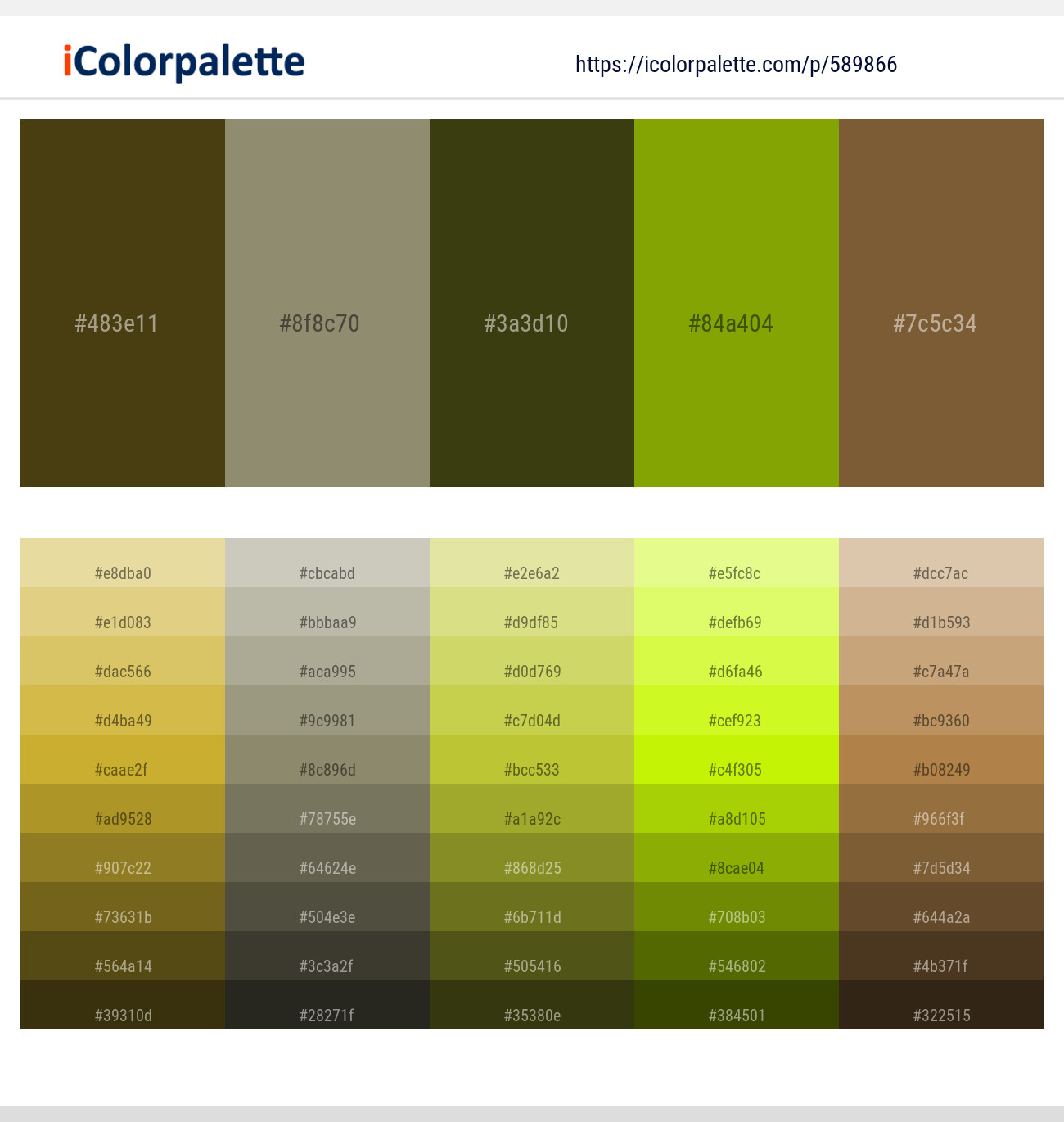 Bronzetone – Granite Green – Waiouru – Limeade – Potters Clay Color scheme