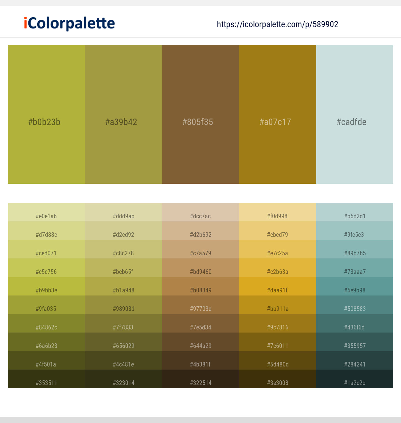 Earls Green – Sycamore – Potters Clay – Reef Gold – Geyser Color scheme