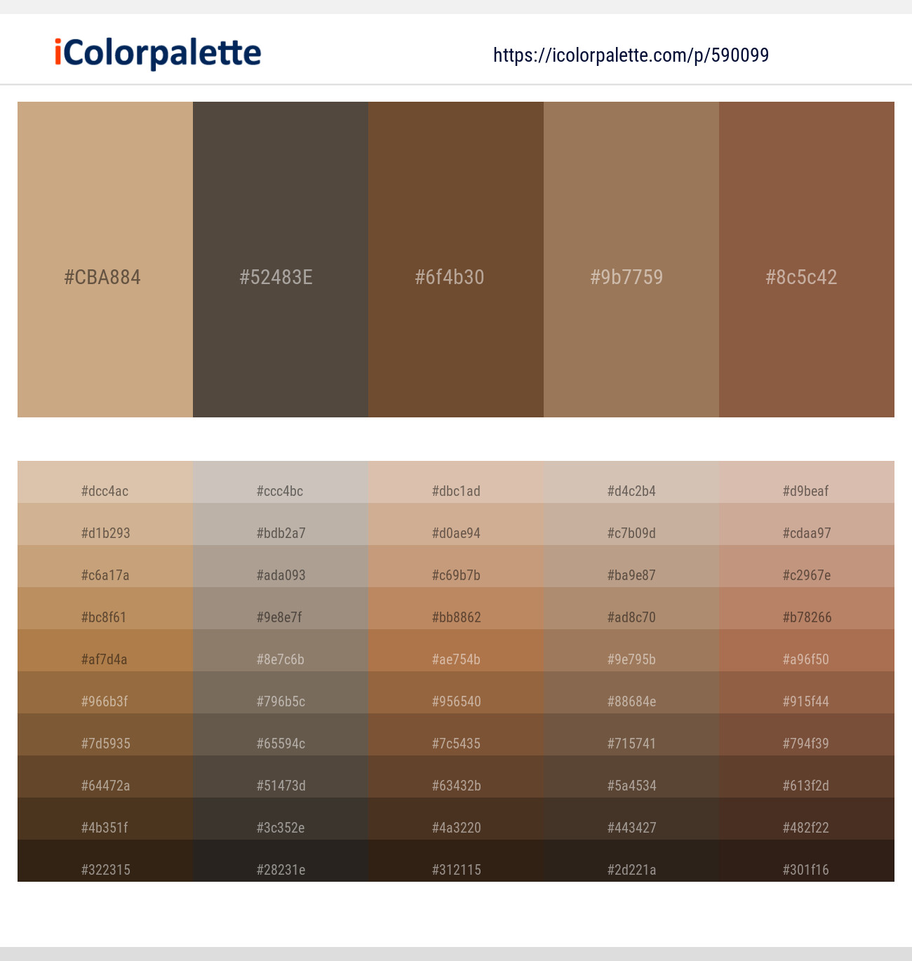 Tan – Judge Gray – Old Copper – Leather – Spicy Mix Color scheme