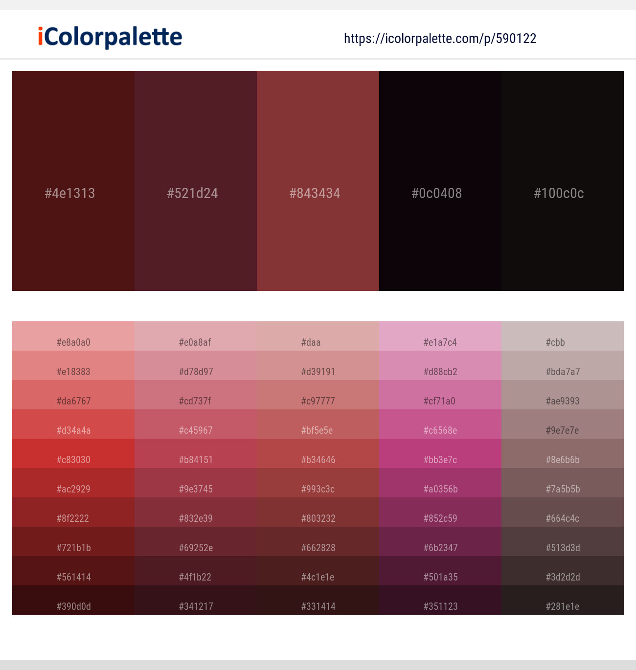 590122Heath – Cocoa Bean – Sanguine Brown – Asphalt – Cod Gray Color scheme