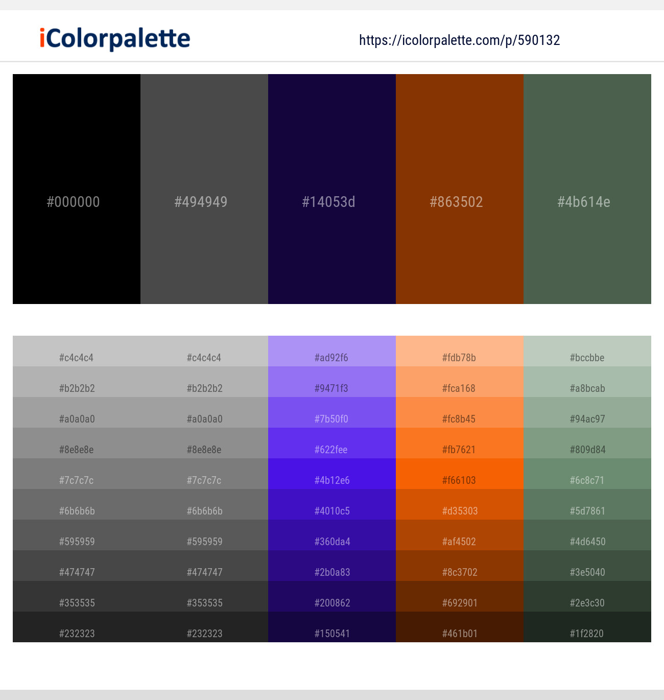 Black – Mine Shaft – Black Rock – Peru Tan – Finlandia Color scheme