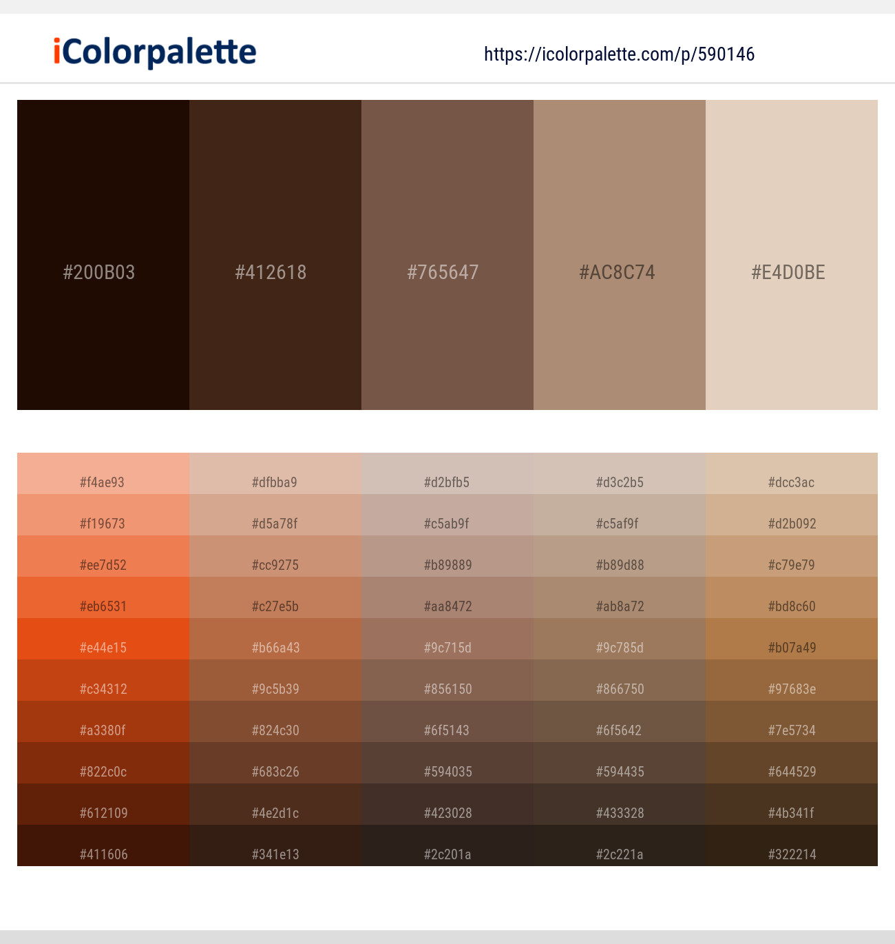 Kilamanjaro – Cork – Roman Coffee – Sandrift – Bone Color scheme