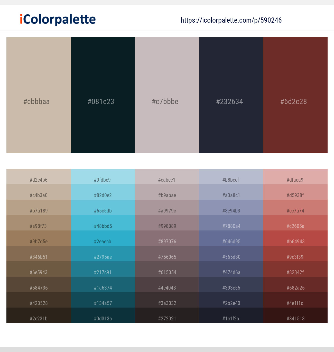 Vanilla – Firefly – Pink Swan – Ebony Clay – Metallic Copper Color scheme