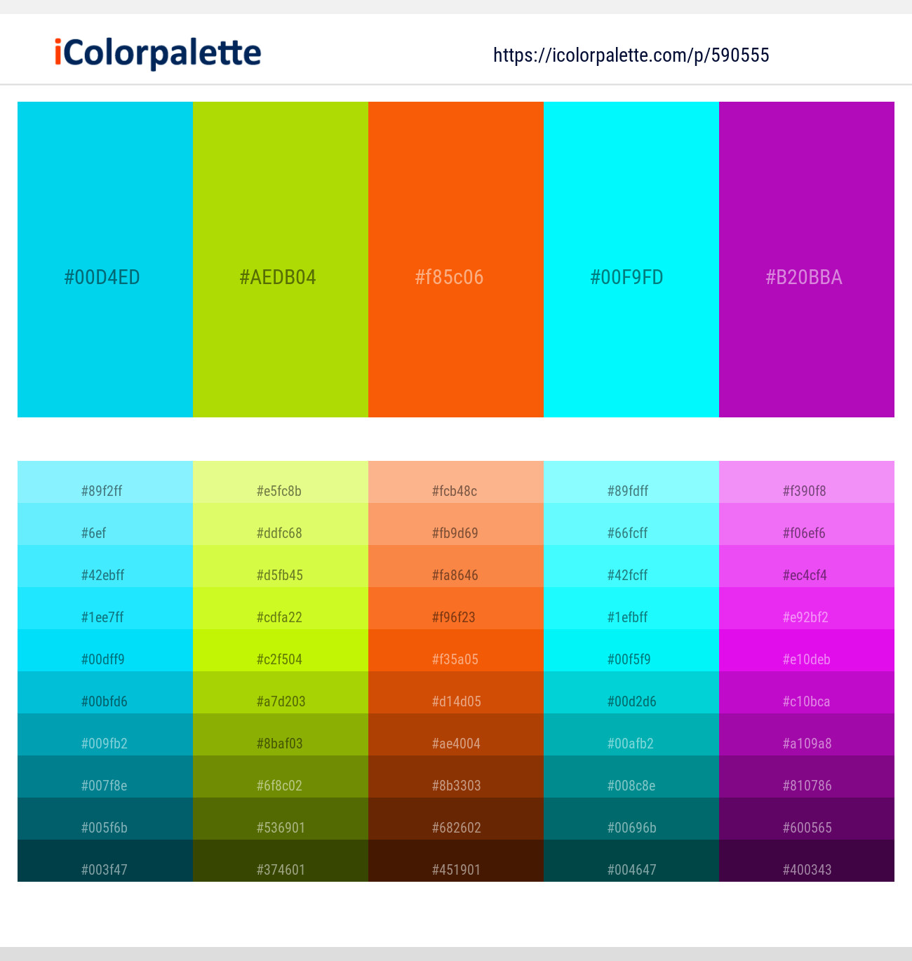 Bright Turquoise – Rio Grande – Blaze Orange – Cyan / Aqua – Violet Eggplant Color scheme
