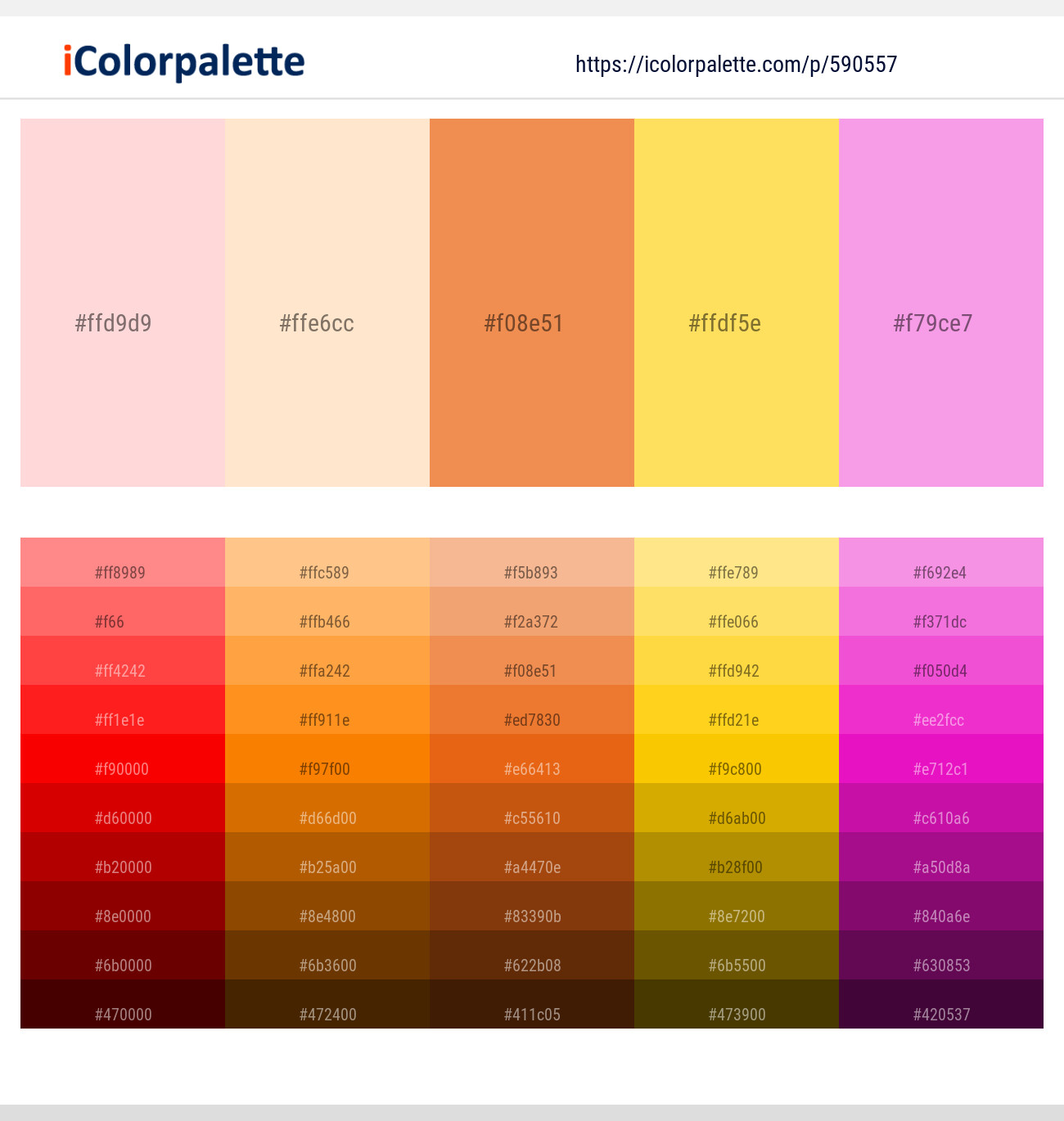 Pippin – Tequila – Jaffa – Mustard – Lavender Rose Color scheme