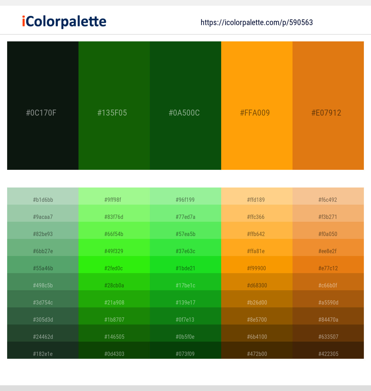 Racing Green – San Felix – Dark Fern – California – Christine Color scheme