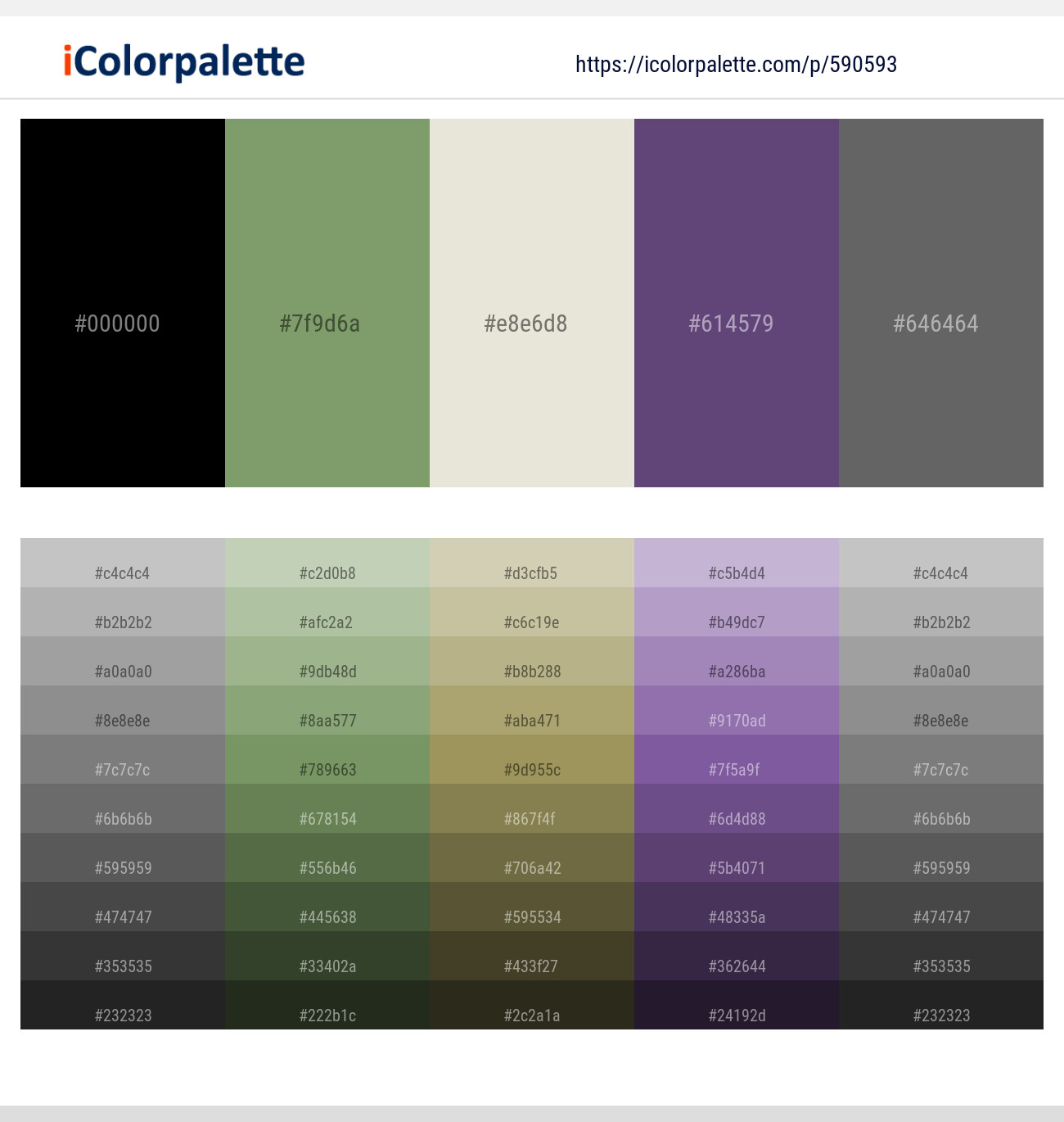 Black – Asparagus – Satin Linen – Affair – Dove Gray Color scheme