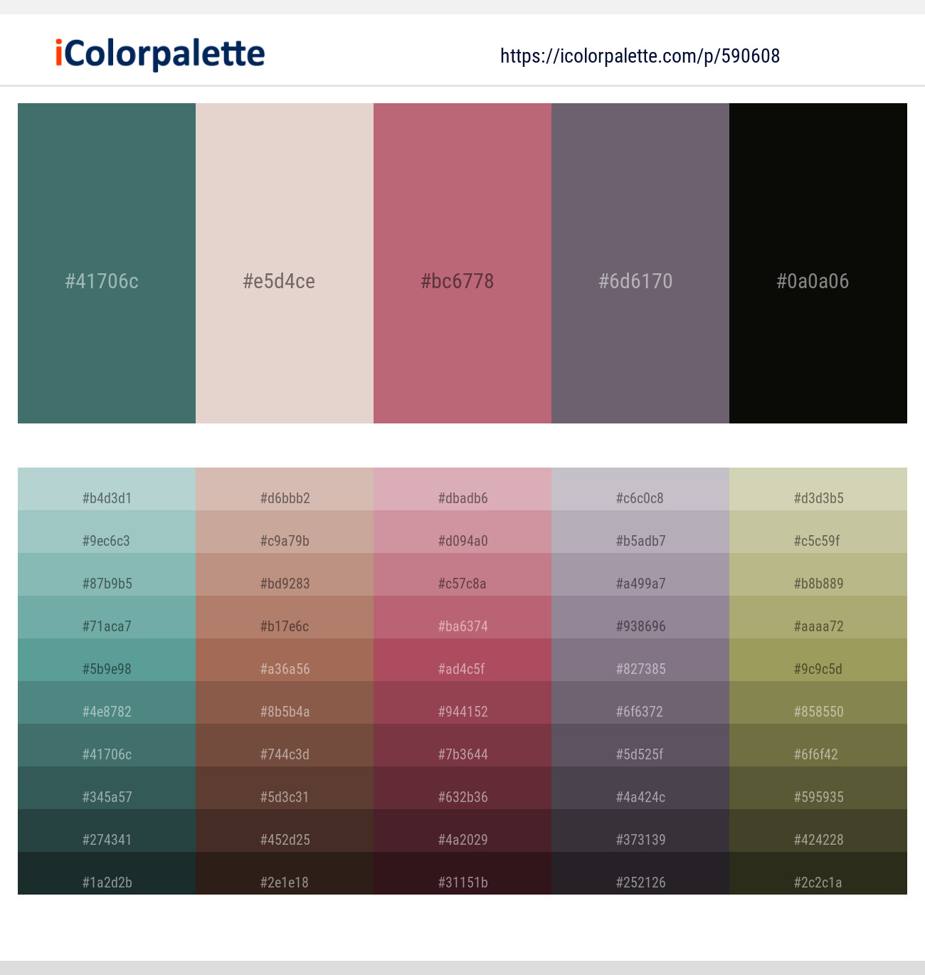 Faded Jade – Wafer – Turkish Rose – Salt Box – Rangoon Green Color scheme