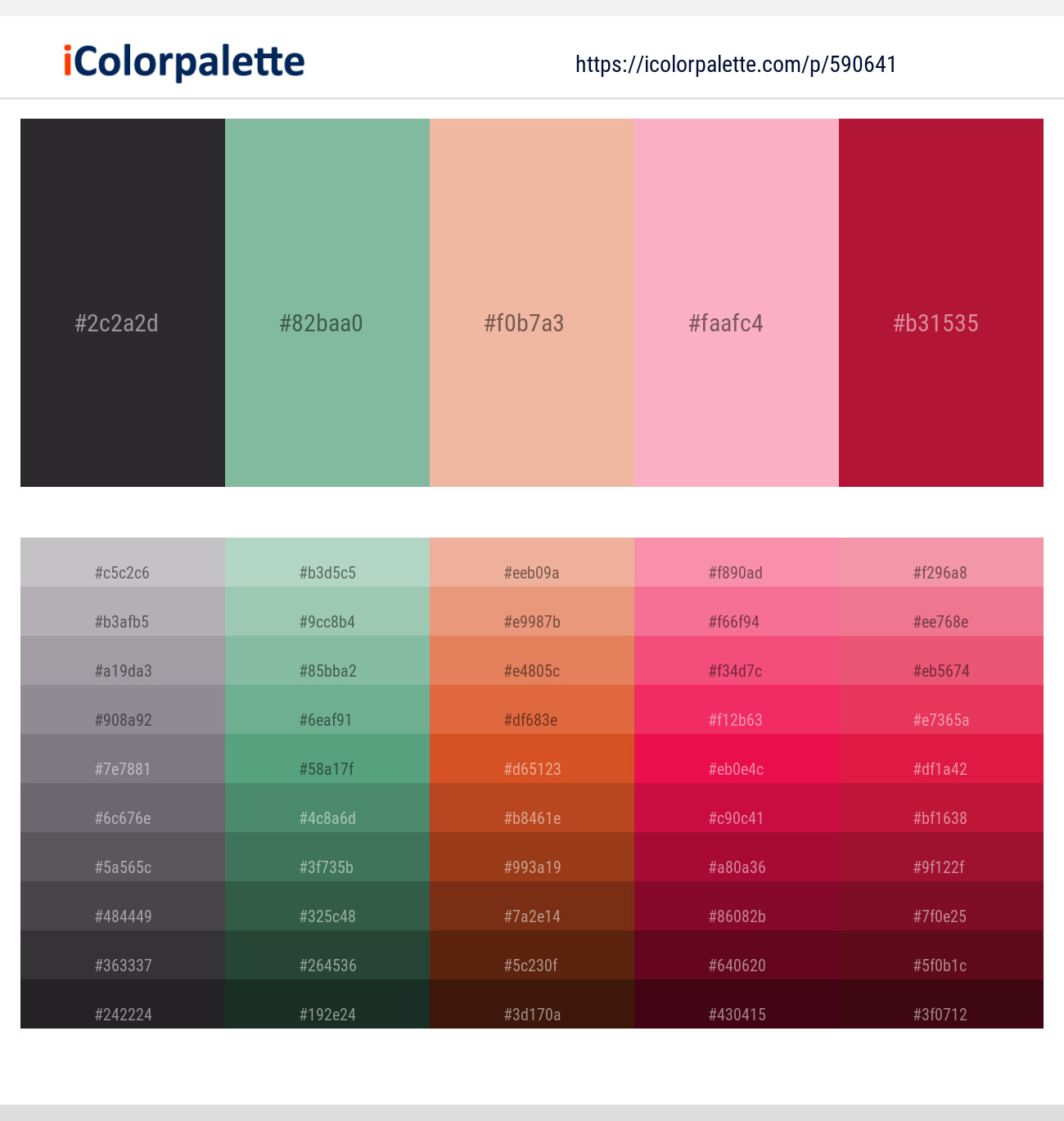 590641Baltic Sea – Acapulco – Mandys Pink – Lavender Pink – Cardinal Color scheme
