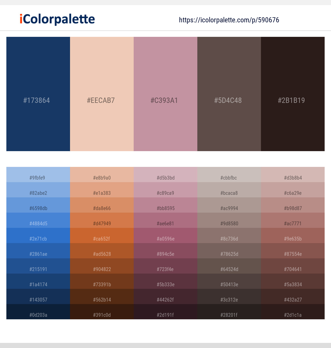 590676Biscay – Desert Sand – Oriental Pink – Dorado – Cocoa Brown Color scheme