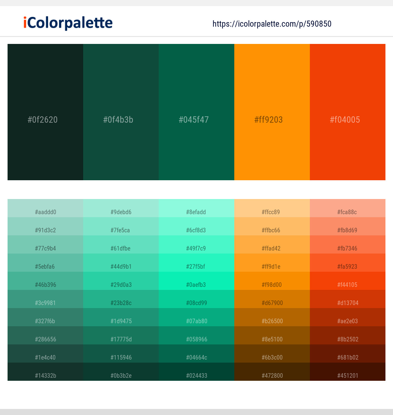 Aztec – Eden – Evening Sea – Pizazz – Trinidad Color scheme
