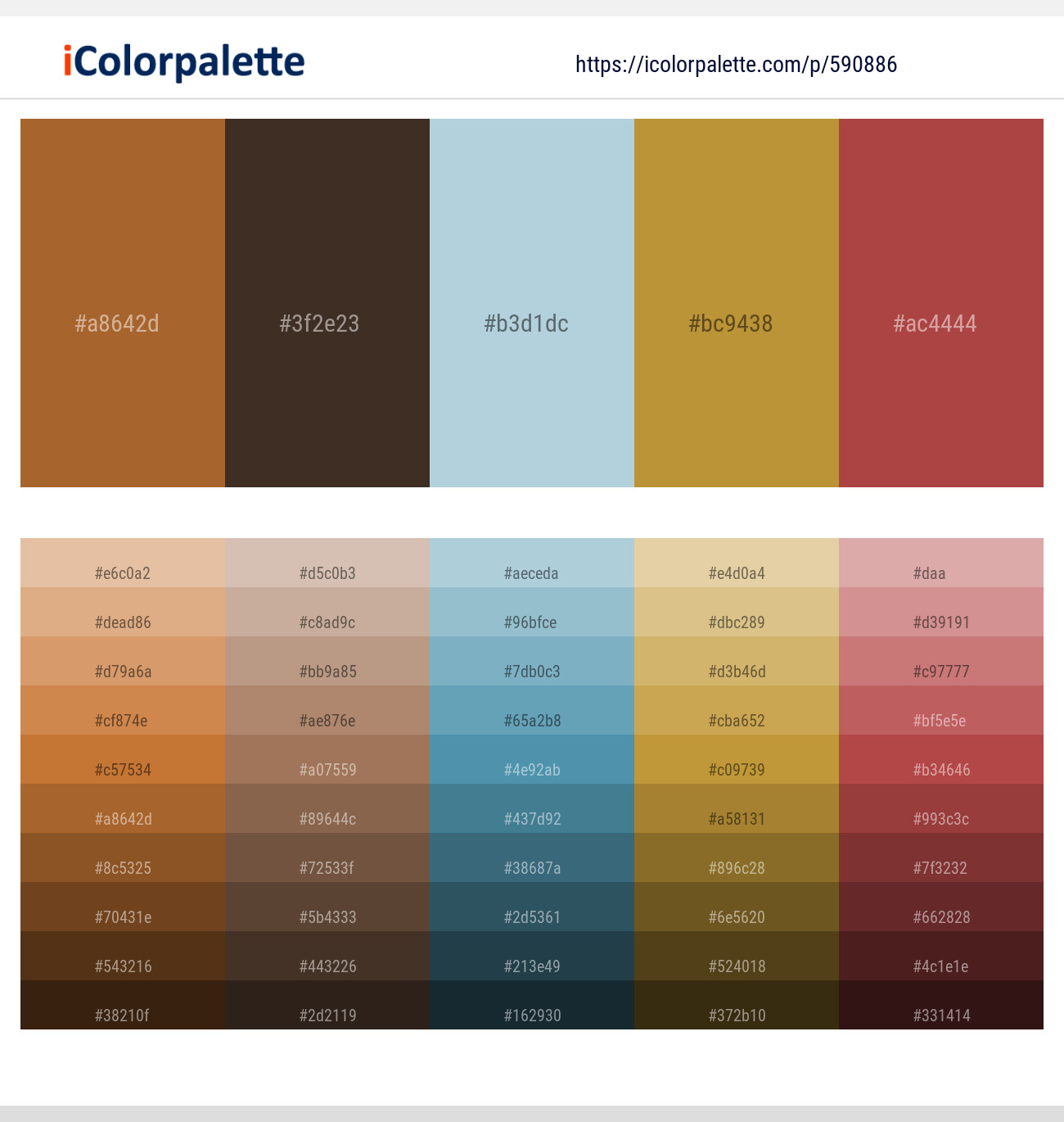 Paarl – Bistre – Ziggurat – Alpine – Apple Blossom Color scheme