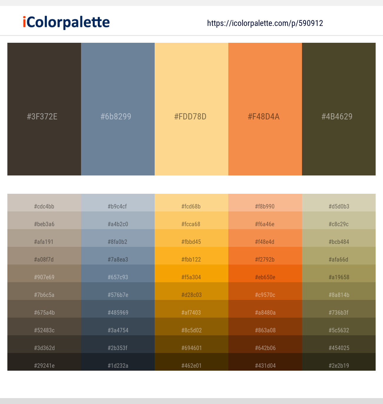 Taupe – Lynch – Salomie – Jaffa – Lisbon Brown Color scheme