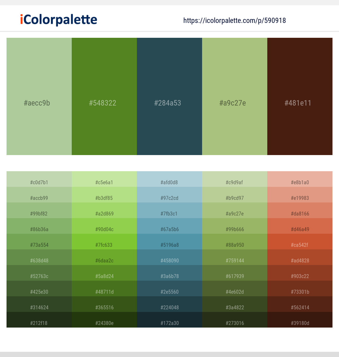 Norway – Vida Loca – Blue Dianne – Olivine – Paco Color scheme