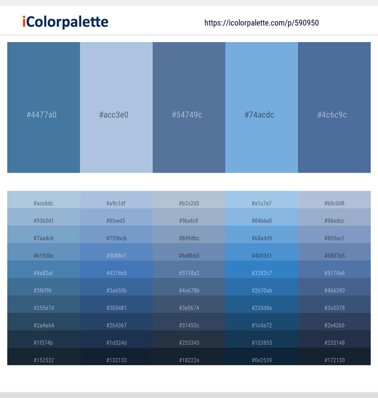 San Marino – Periwinkle Gray – Kashmir Blue – Viking – Kashmir Blue Color scheme