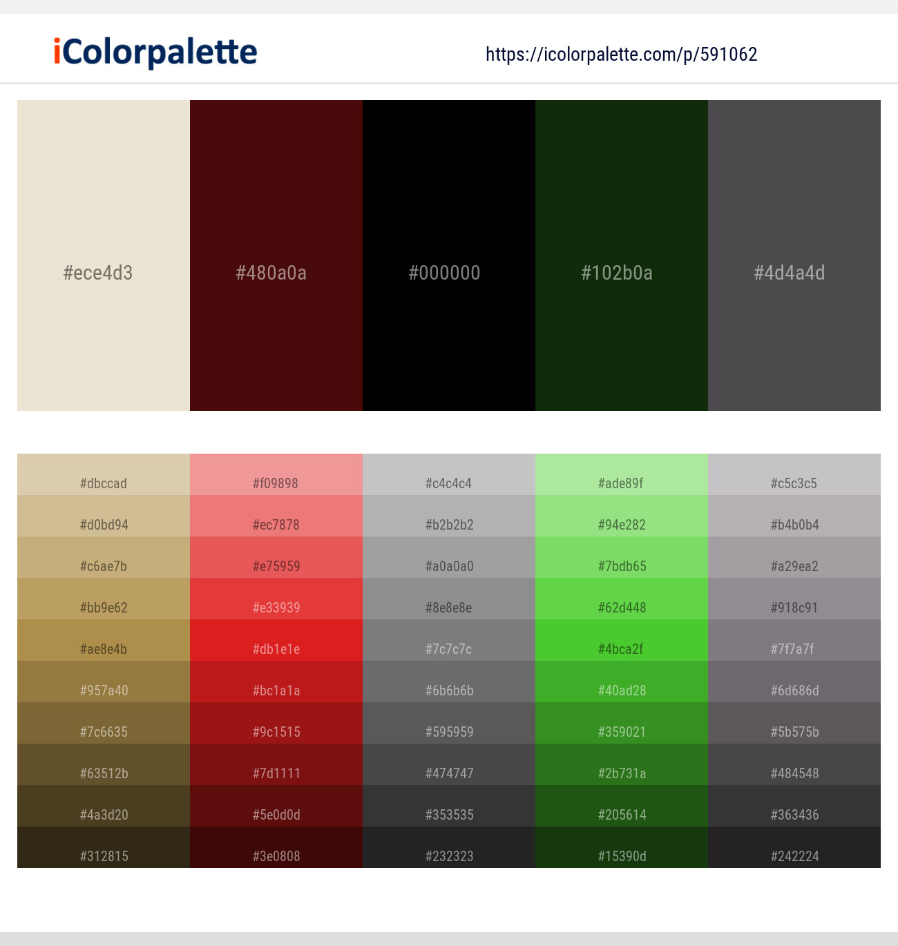 591062Pearl Bush – Mahogany – Black – Palm Leaf – Mortar Color scheme