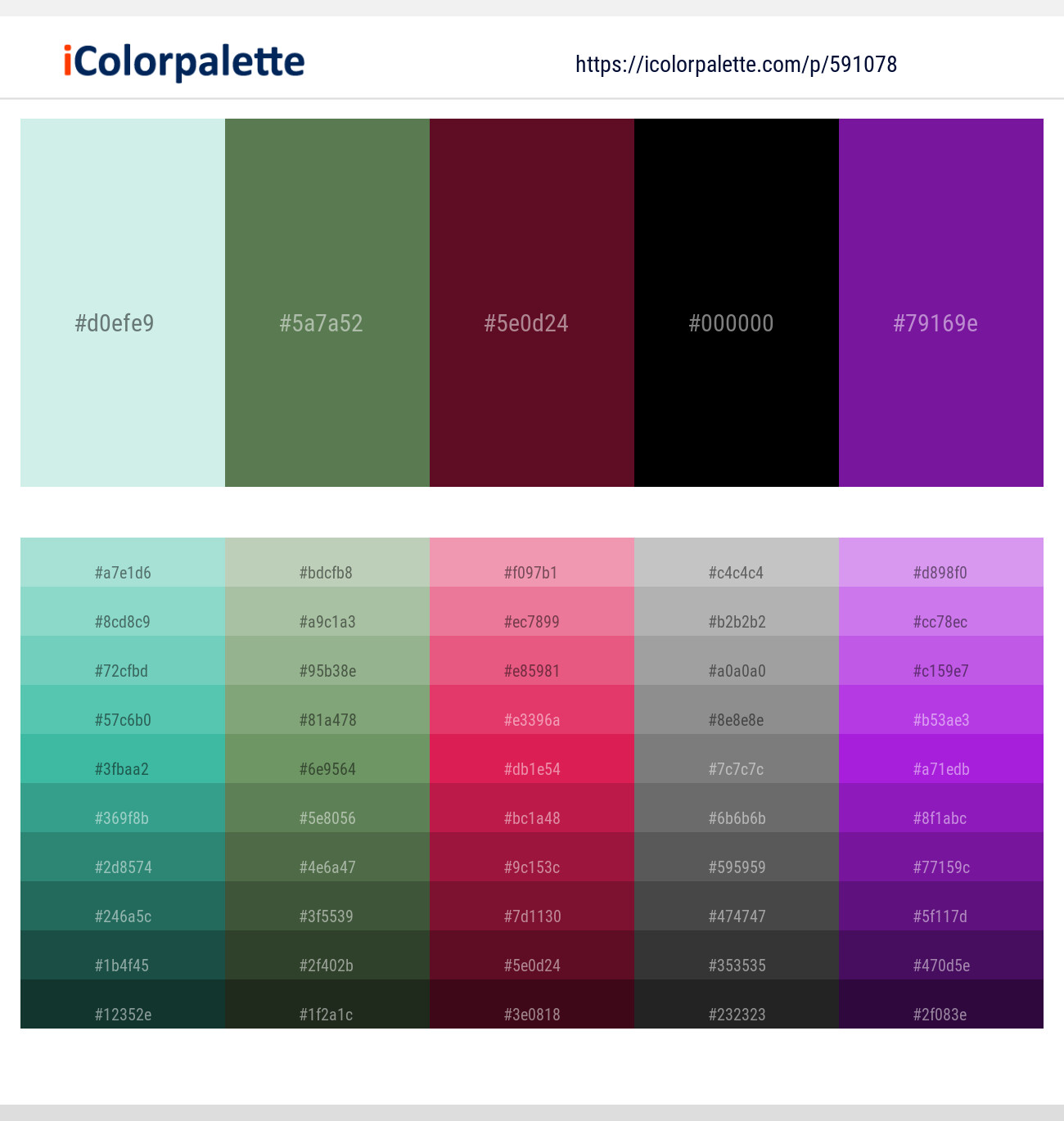 591078Iceberg – Cactus – Maroon Oak – Black – Seance Color scheme