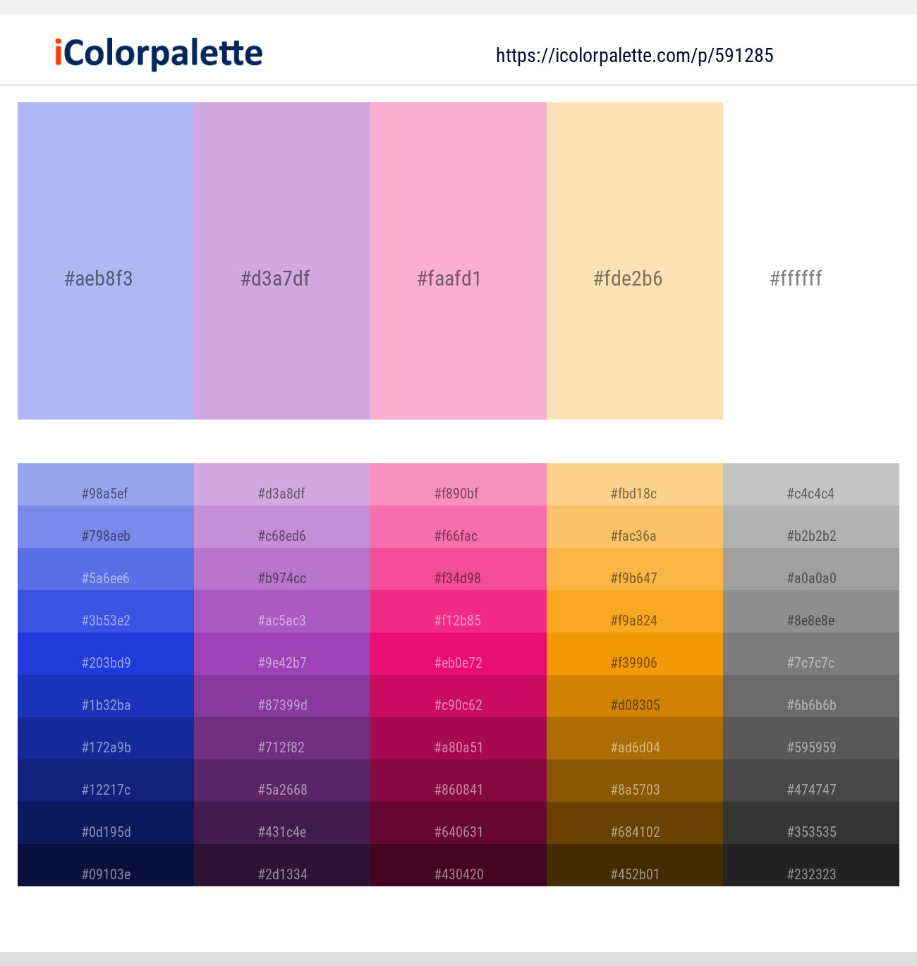 591285Perano – Light Wisteria – Lavender Pink – Cape Honey – White Color scheme