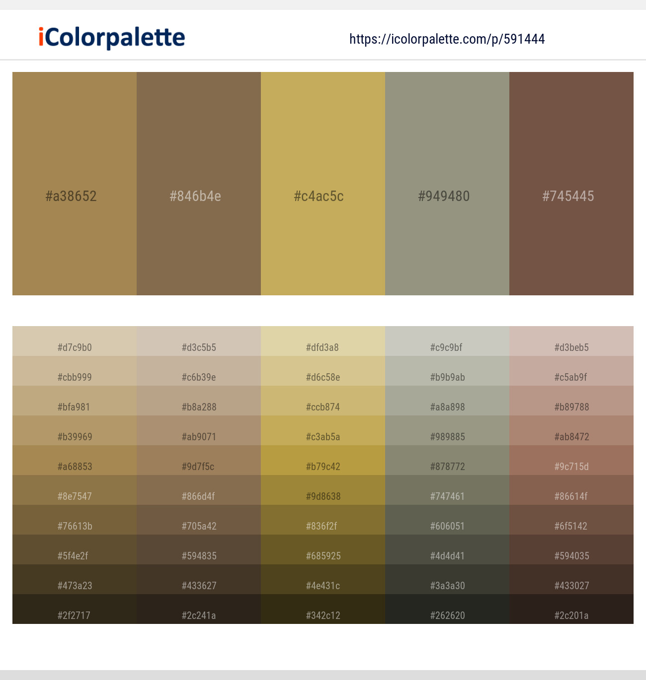 Barley Corn – Shadow – Sundance – Gurkha – Roman Coffee Color scheme