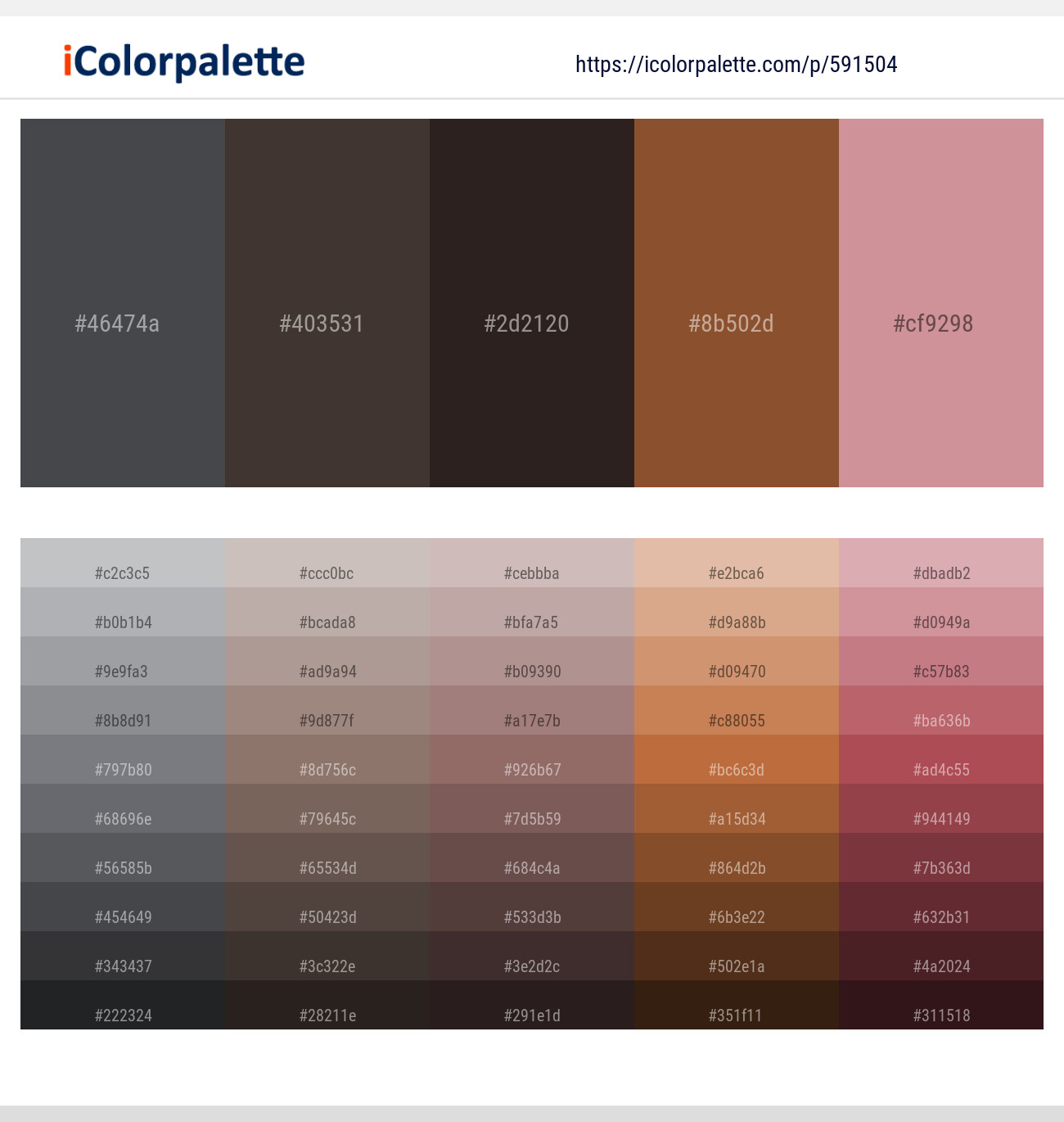 Mako – Masala – Cocoa Brown – Mule Fawn – Puce Color scheme