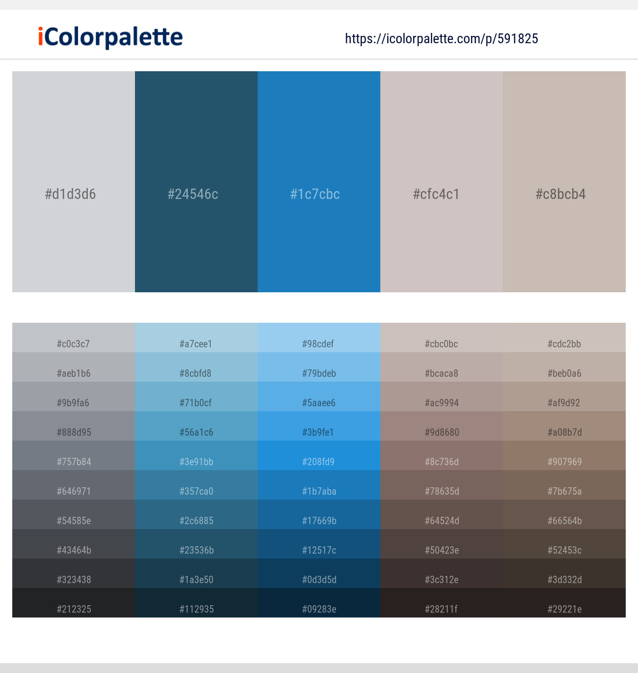 Iron – San Juan – Denim – Silver Rust – Silver Rust Color scheme