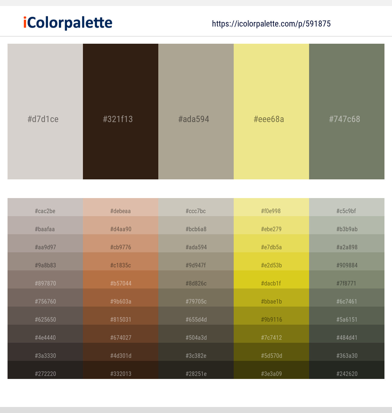 591875Swiss Coffee – Sambuca – Napa – Khaki – Limed Ash Color scheme