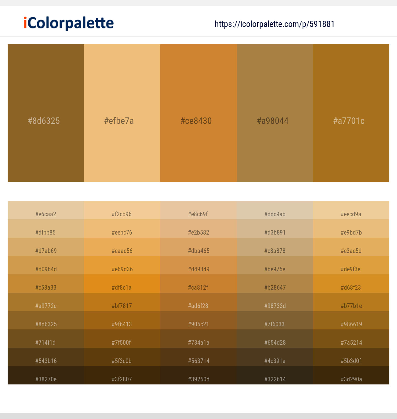 Kumera – Rob Roy – Brandy Punch – Driftwood – Mandalay Color scheme