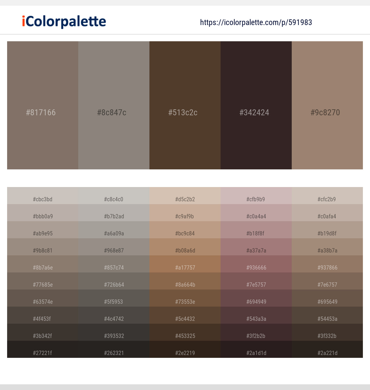 Sand Dune – Schooner – Judge Gray – Cocoa Brown – Squirrel Color scheme