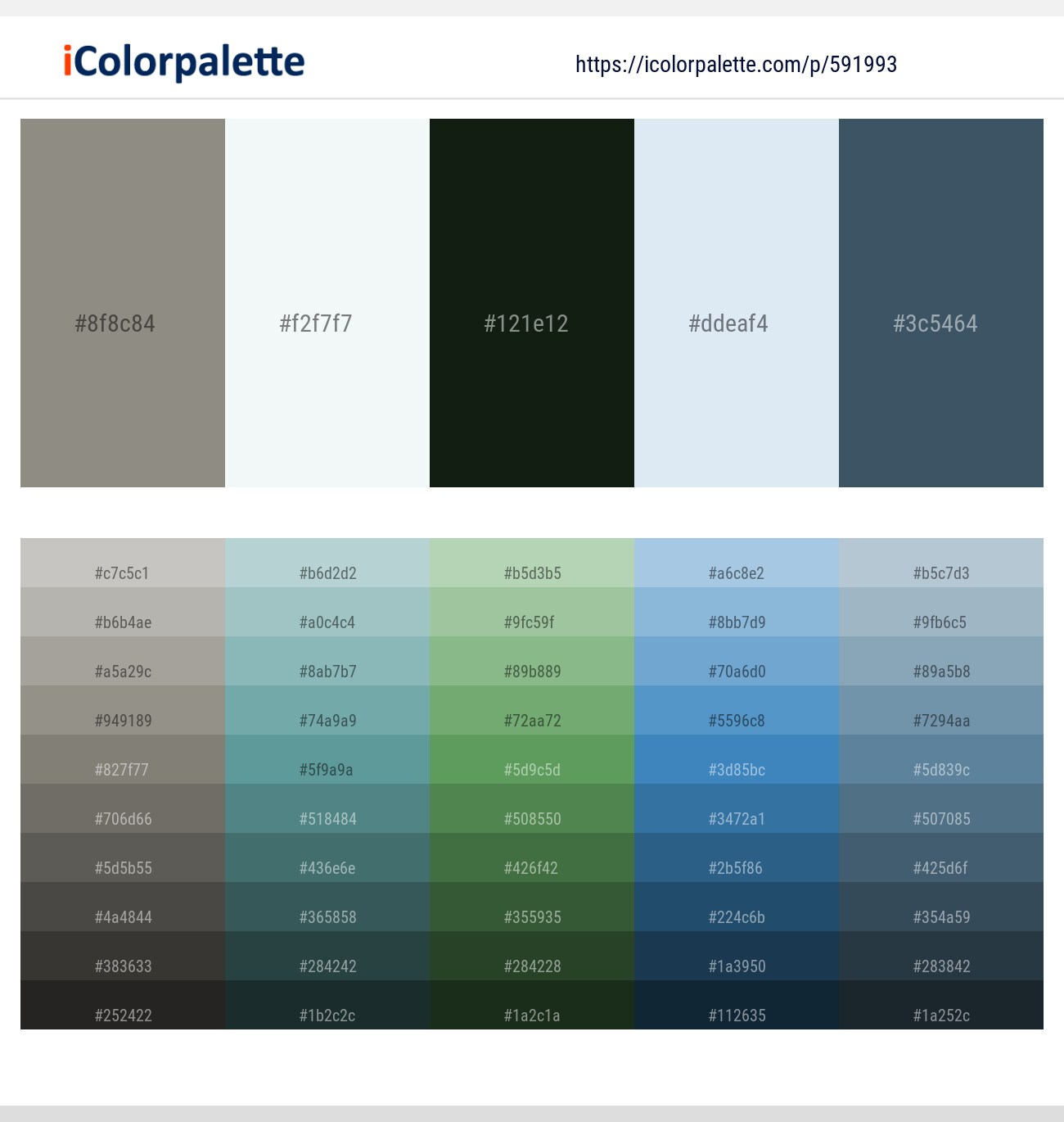 Natural Gray – Aqua Haze – Racing Green – Link Water – Fiord Color scheme