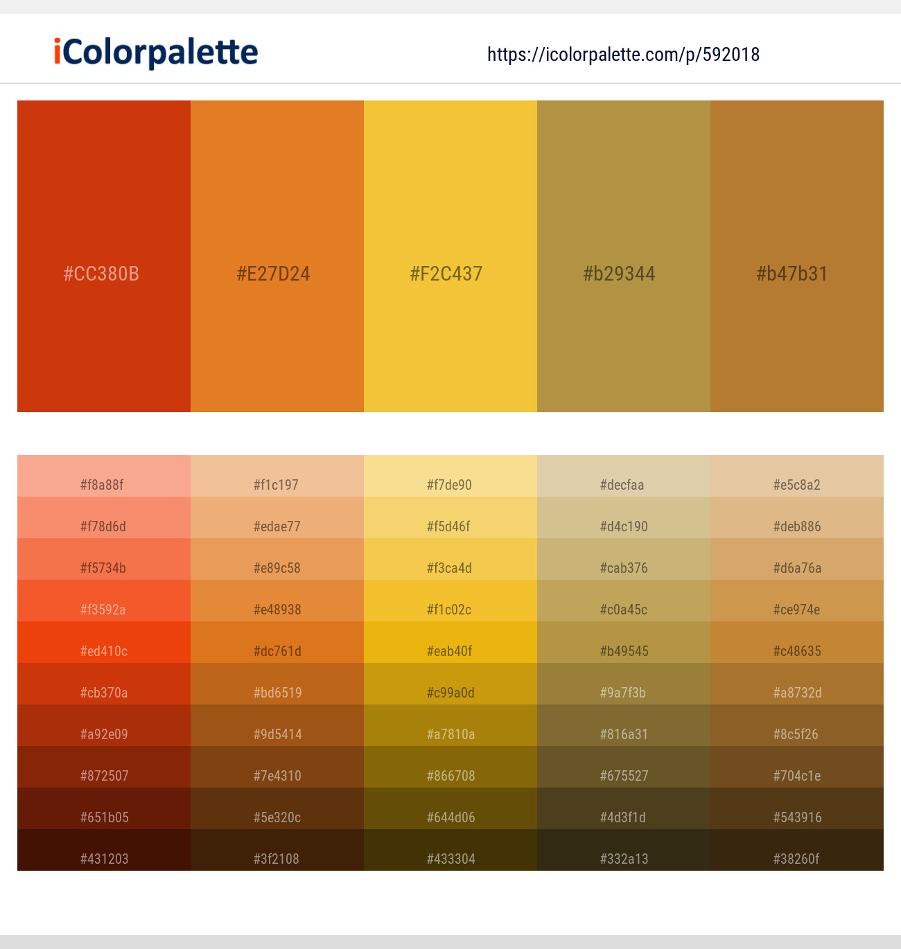 Tia Maria – Zest – Saffron – Tussock – Copper Color scheme
