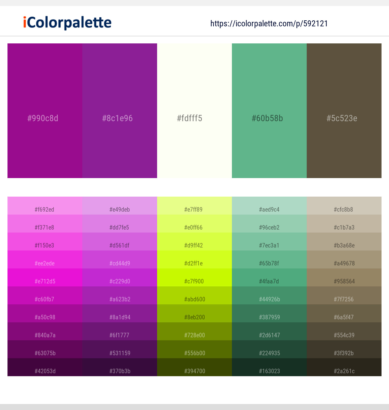 Violet Eggplant – Violet Eggplant – China Ivory – Silver Tree – Judge Gray Color scheme