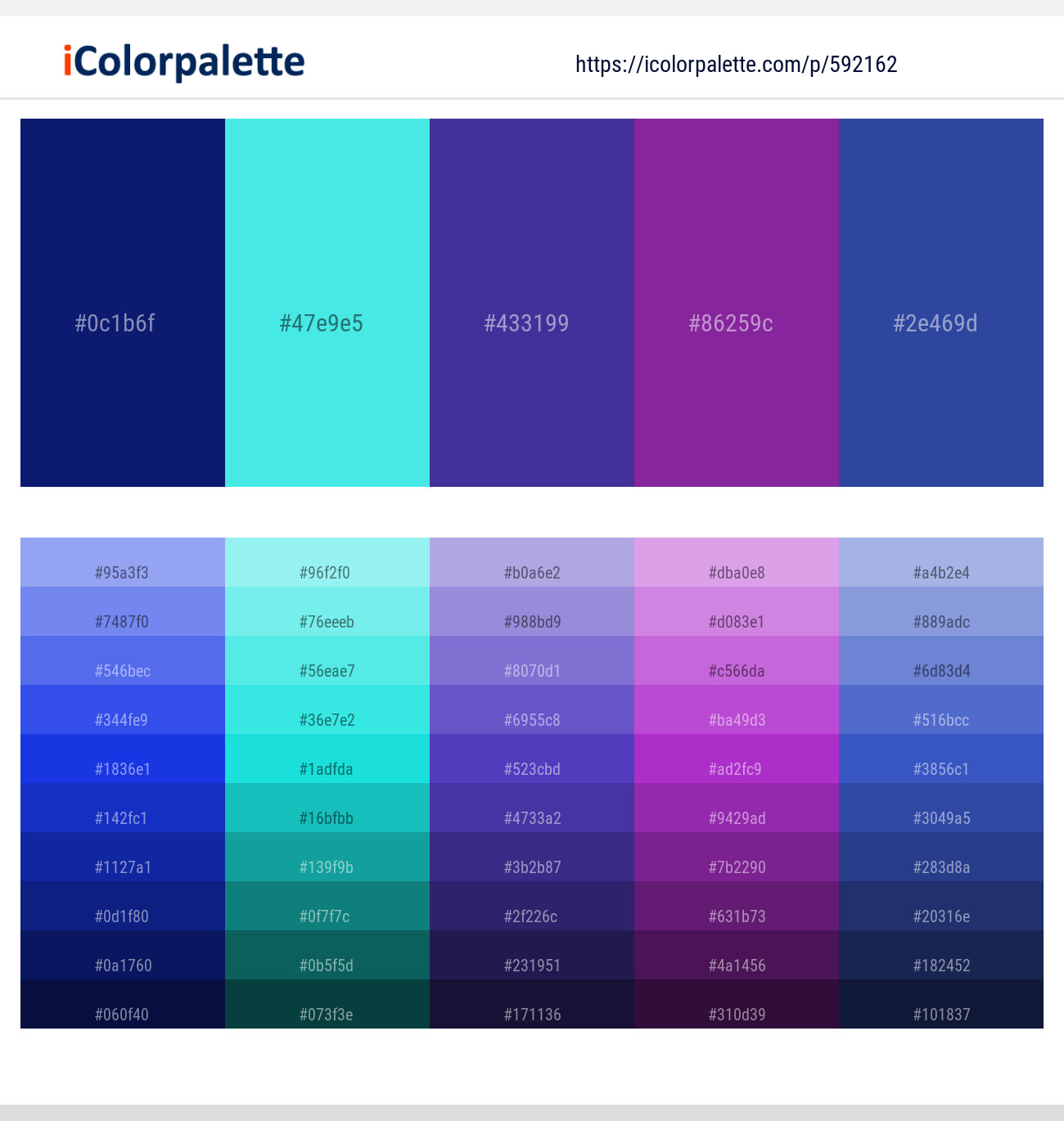 Deep Sapphire – Turquoise Blue – Gigas – Seance – Sapphire Color scheme