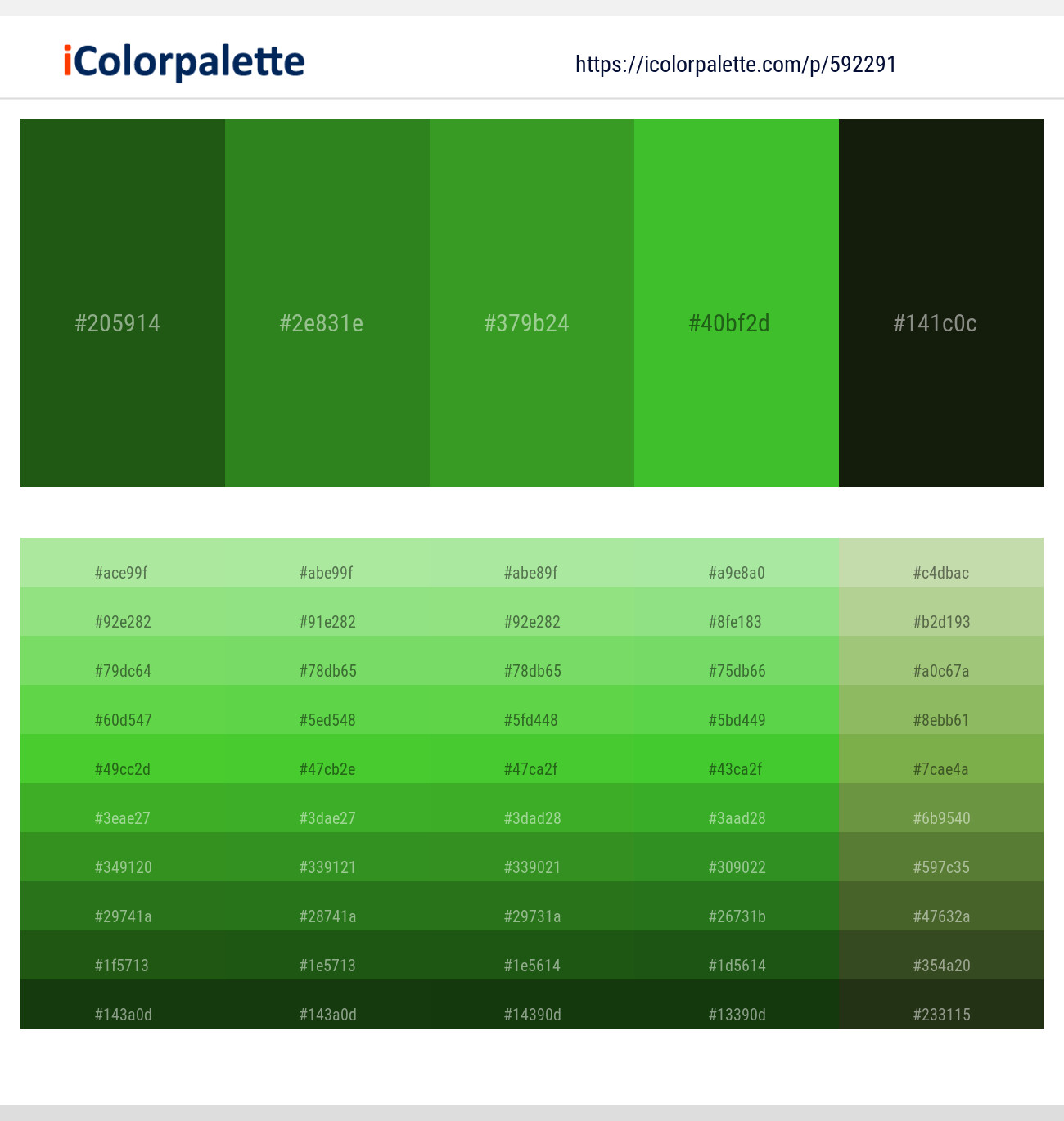 Green House – Forest Green – Forest Green – Apple – Gordons Green Color scheme