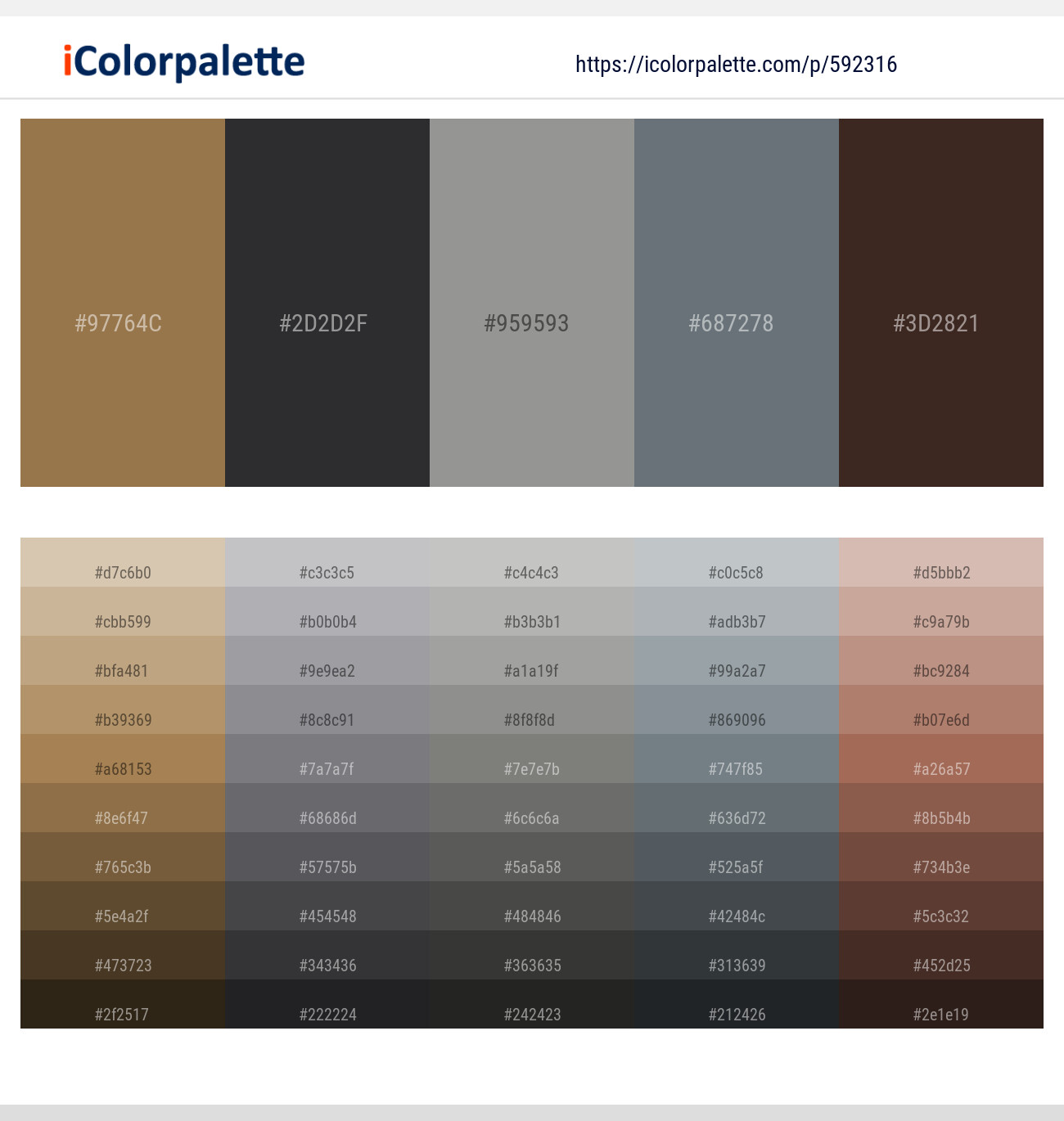 Leather – Charade – Star Dust – Nevada – Treehouse Color scheme