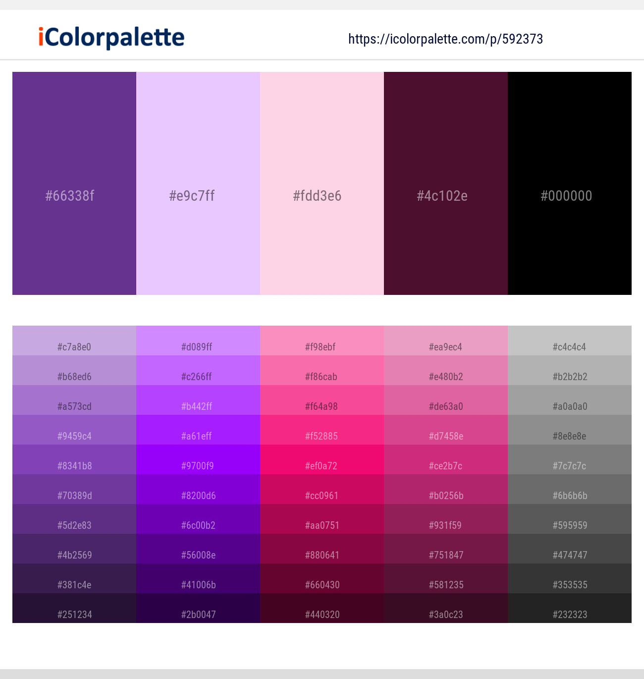 592373Eminence – Mauve – Pig Pink – Heath – Black Color scheme