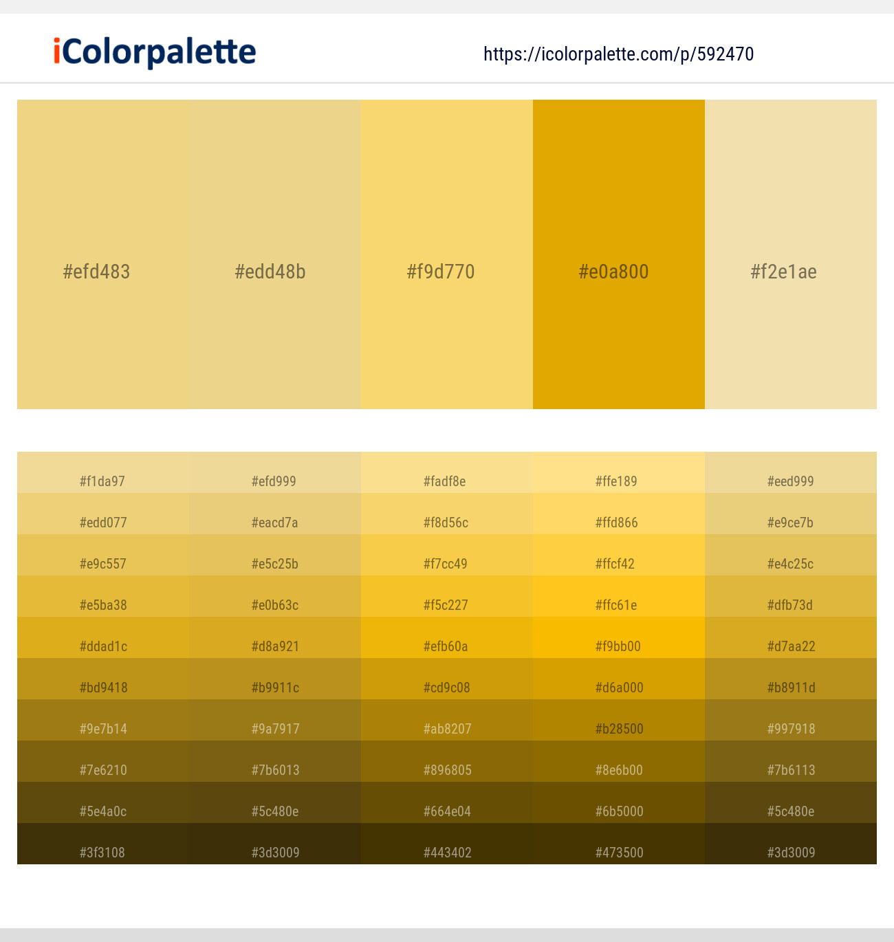 Flax – Chalky – Goldenrod – Corn – Wheat Color scheme