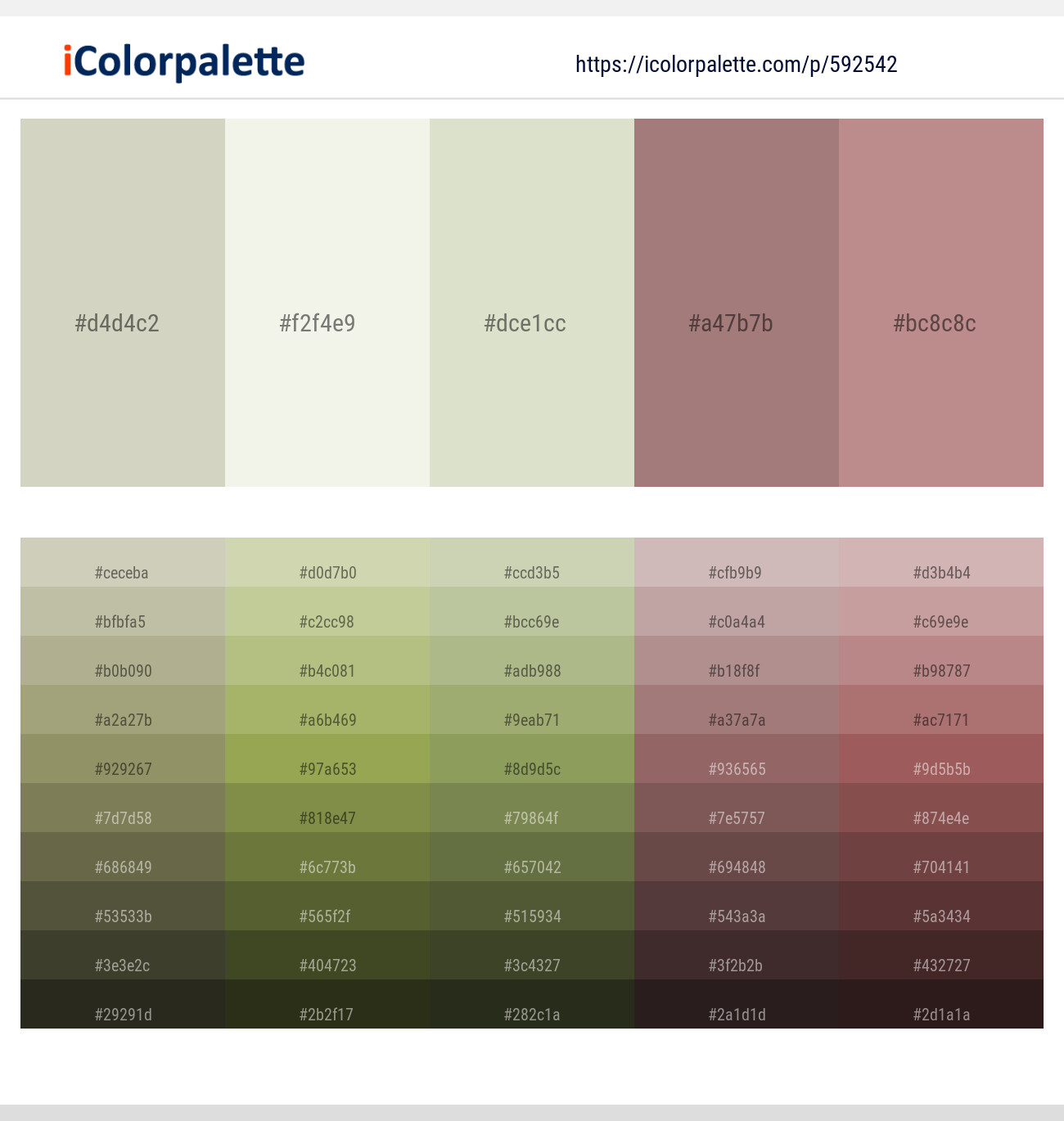 592542Moon Mist – Green White – Periglacial Blue – Pharlap – Brandy Rose Color scheme