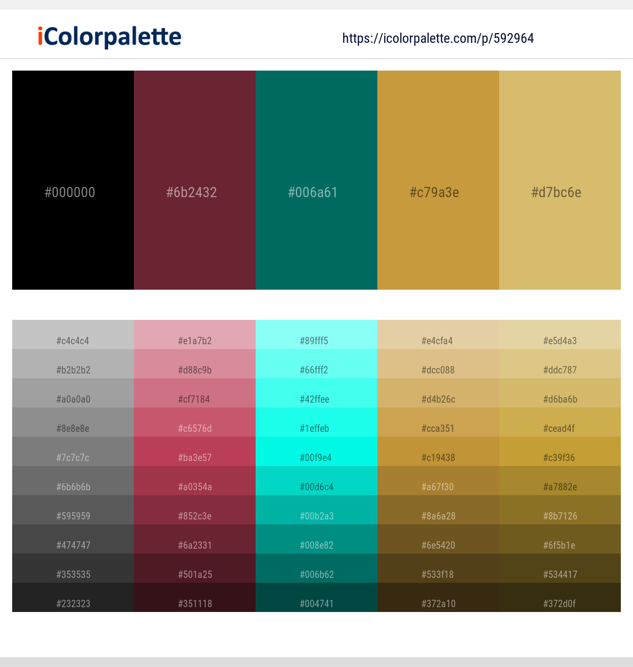 Black – Tawny Port – Blue Stone – Tussock – Tacha Color scheme
