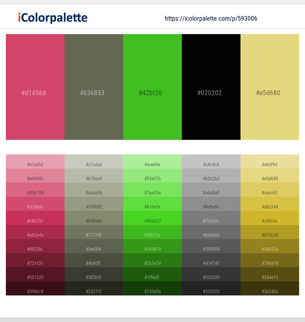Cabaret – Siam – Apple – Black – Flax Color scheme