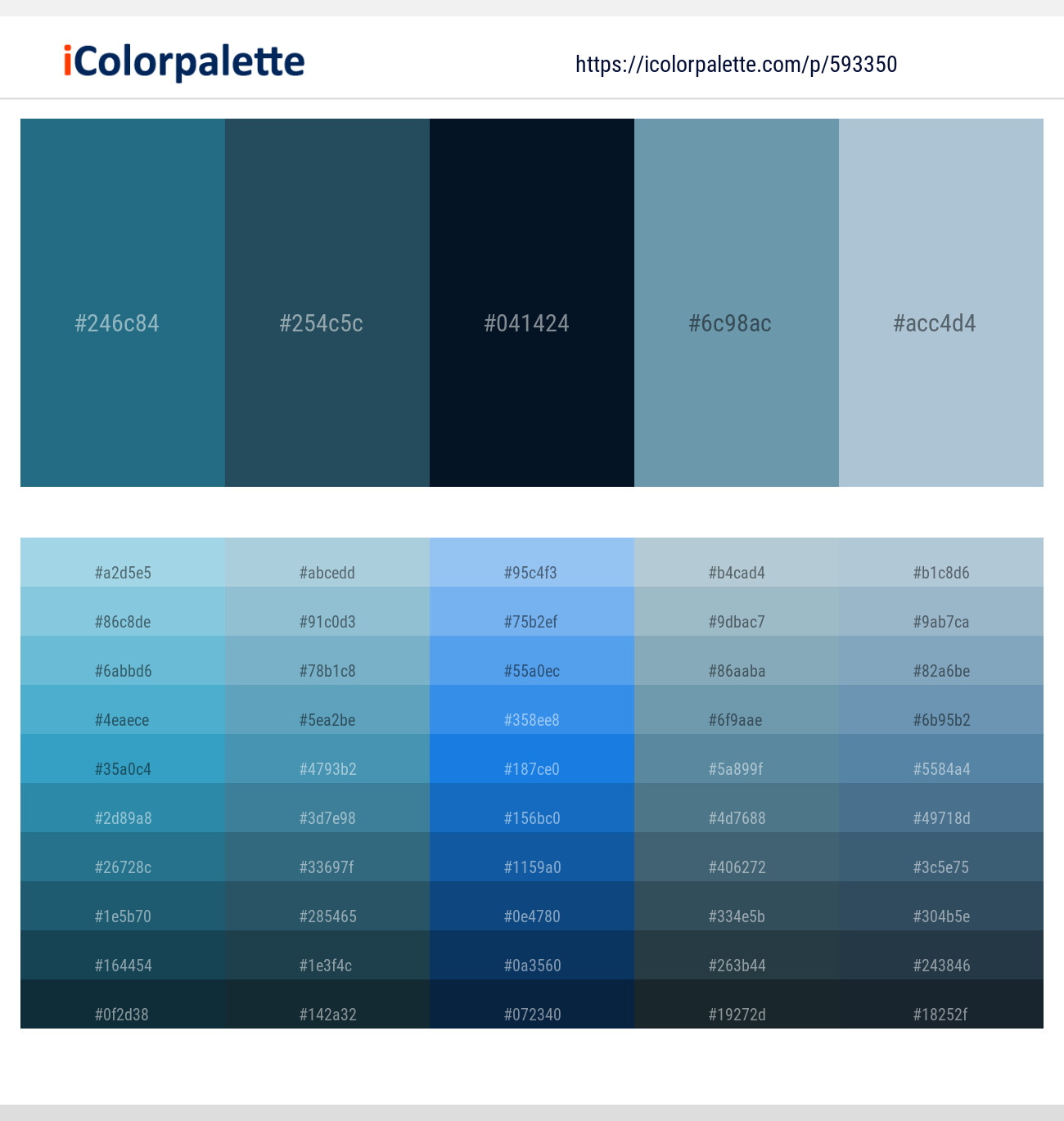 Calypso – Blue Dianne – Black Pearl – Gothic – Casper Color scheme