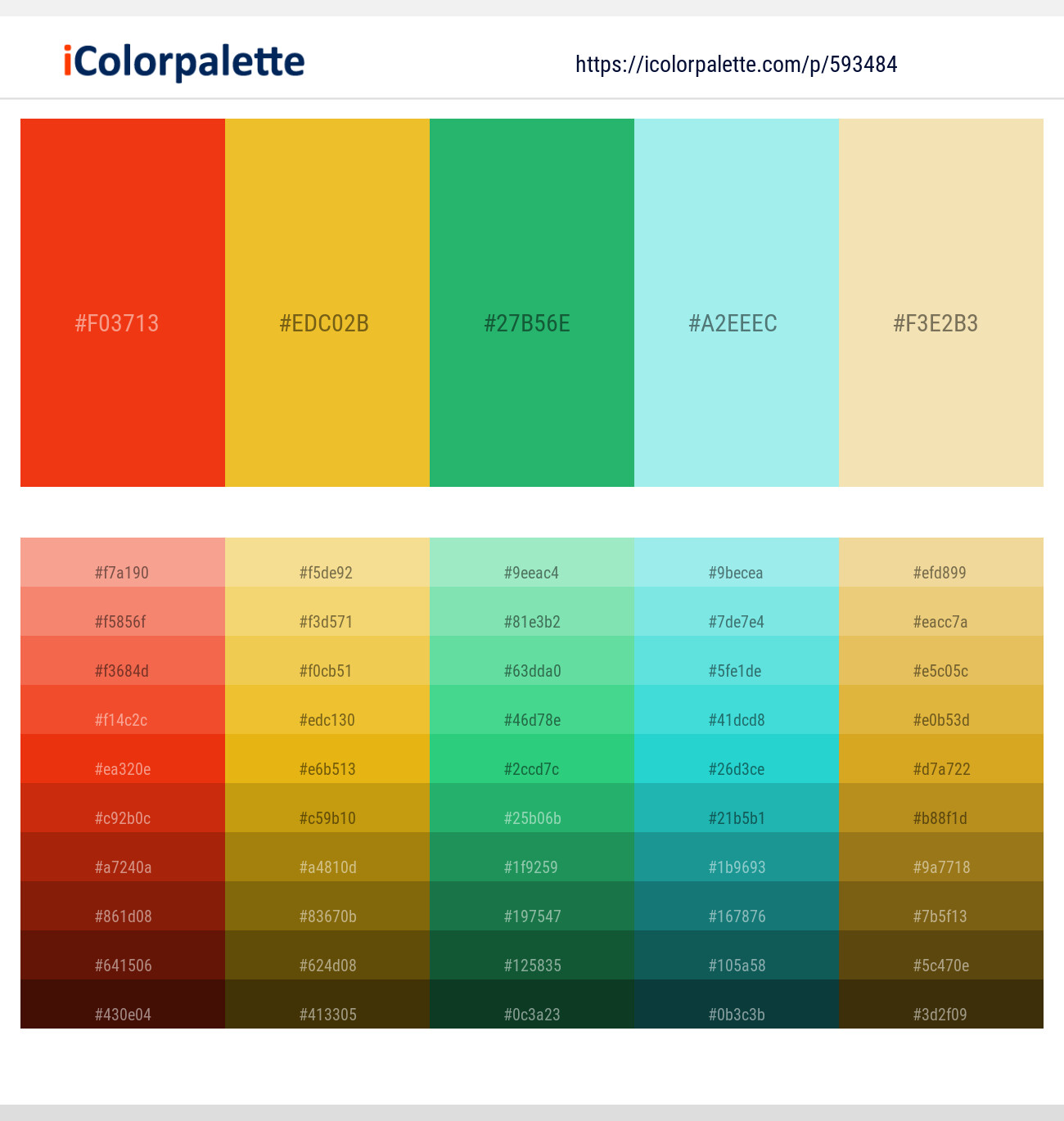 593484Pomegranate – Saffron – Jungle Green – Blizzard Blue – Sidecar Color scheme